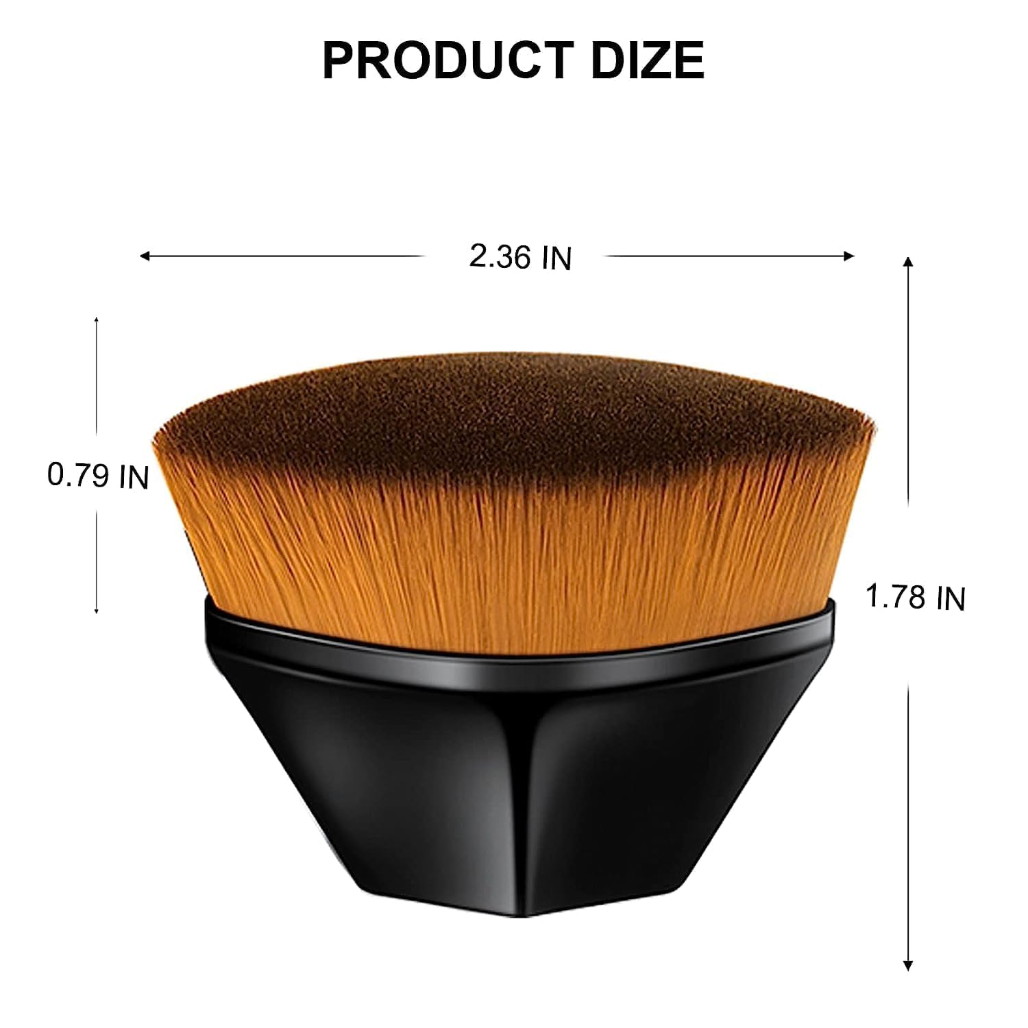 Premium Foundation Makeup Brush Set for Liquid, Cream & Powder - Blending Face Blush Brush with Bonus Protective Case (Black) | Perfect for Flawless Makeup Application at Home or On-The-Go