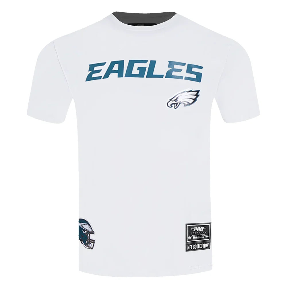 Philadelphia Eagles Men's Classic Mesh Striped Tee Shirt - Official NFL Football Fan Jersey - White Cotton Comfort Fit for Game Day & Casual Wear