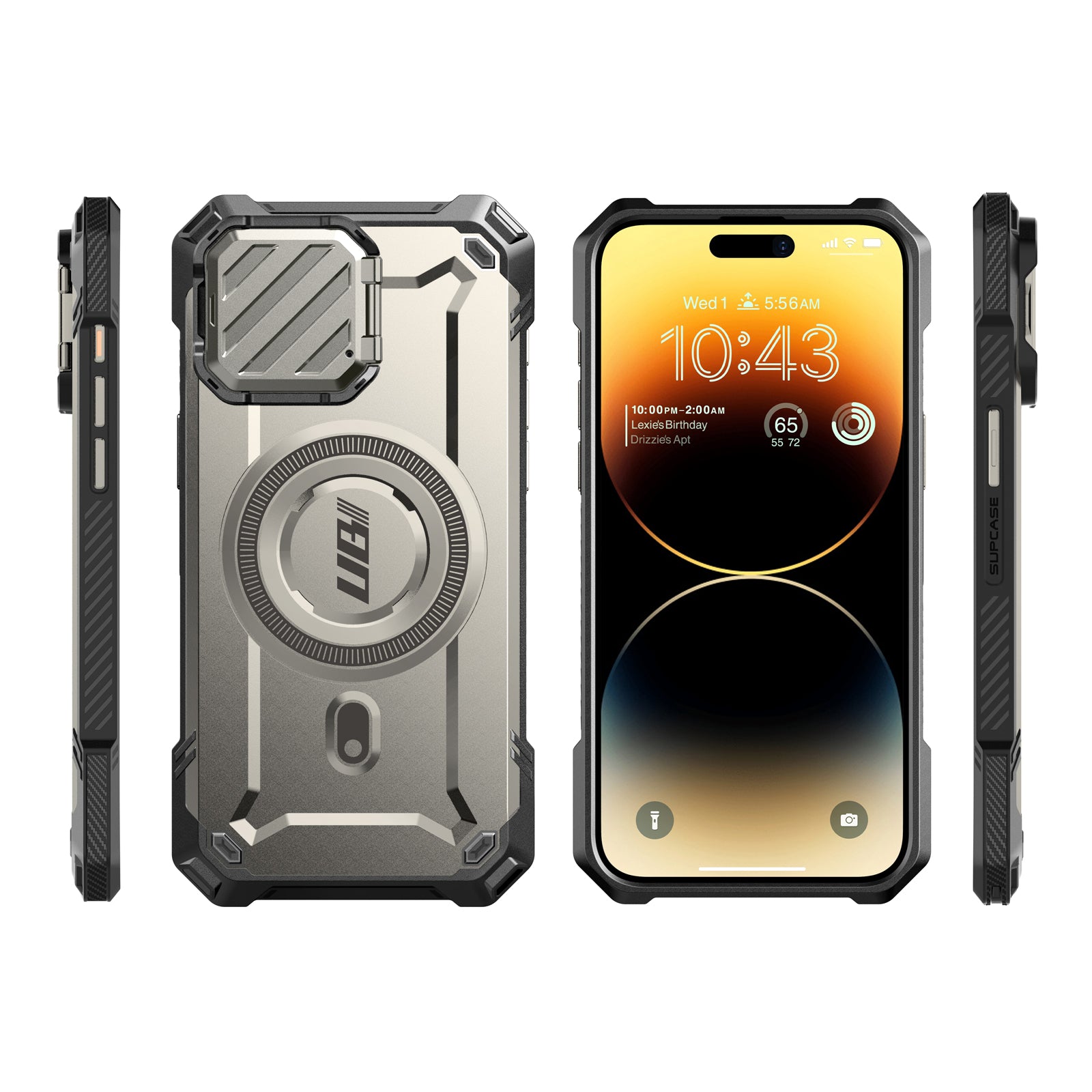 iPhone 15 Pro Max 6.7 Inch Unicorn Beetle MAG XT MagSafe Case - Titan Gray | Shockproof & Magnetic Protection for Work, Travel & Outdoor Adventures