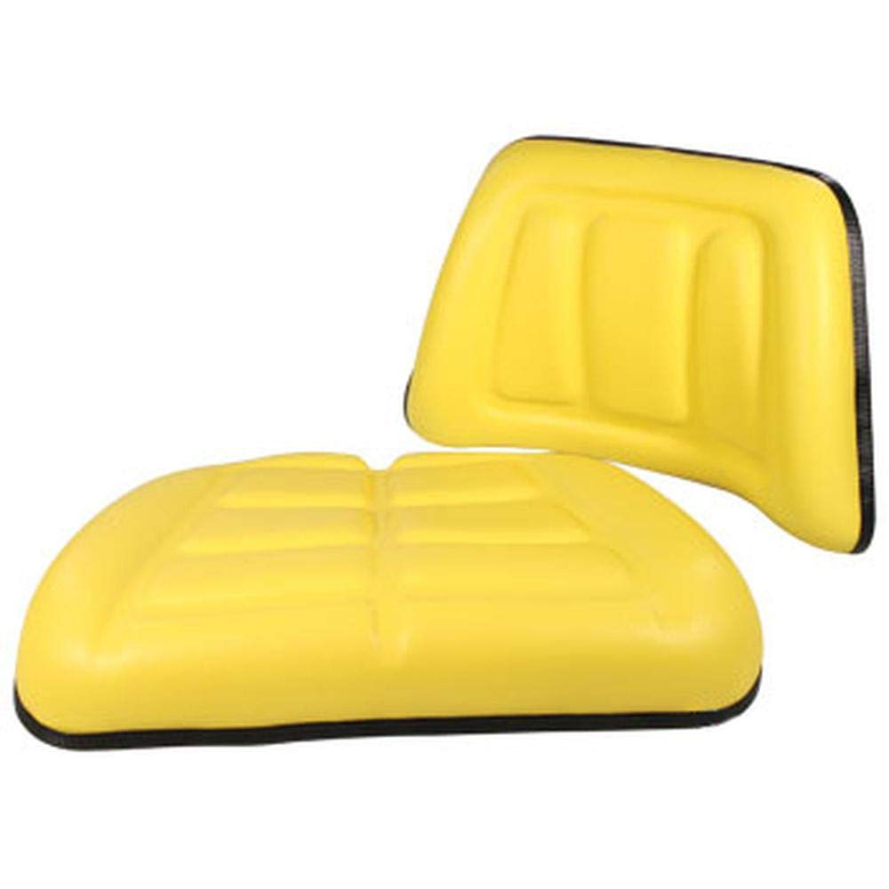TKYL Premium Aftermarket Tractor Seat Cushion Kit - Yellow Trapezoid Back & Bottom Replacement for Comfortable Farming - Perfect for Long Hours of Tractor Operation & Agricultural Work