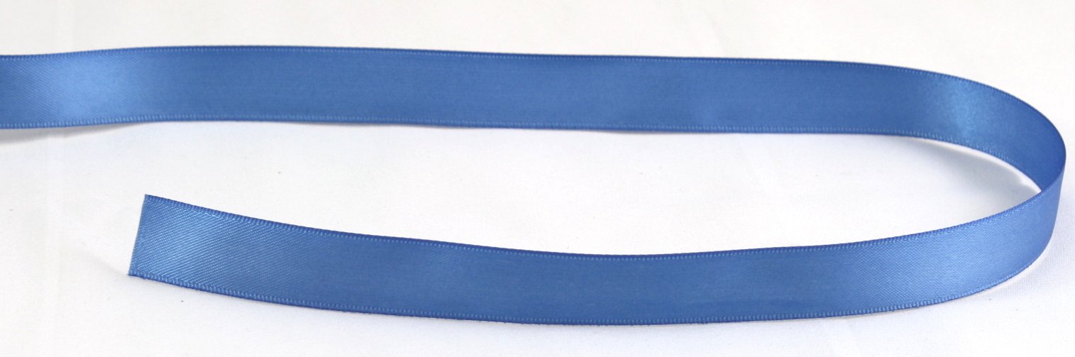 Vintage Blue Satin Ribbon 5/8