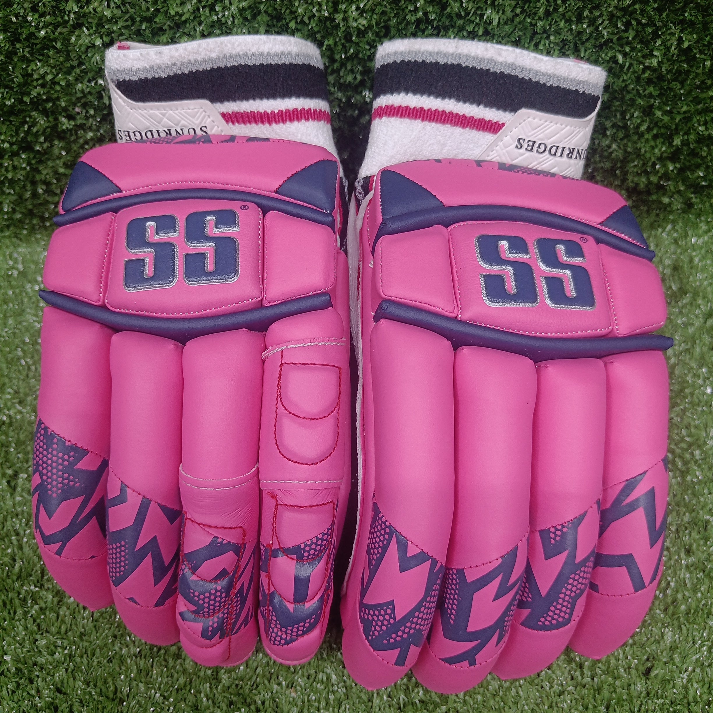 Premium SS Super Test Rajasthan Royals IPL Cricket Batting Gloves - Professional Quality for Cricket Players - Perfect for Matches, Training & Practice Sessions