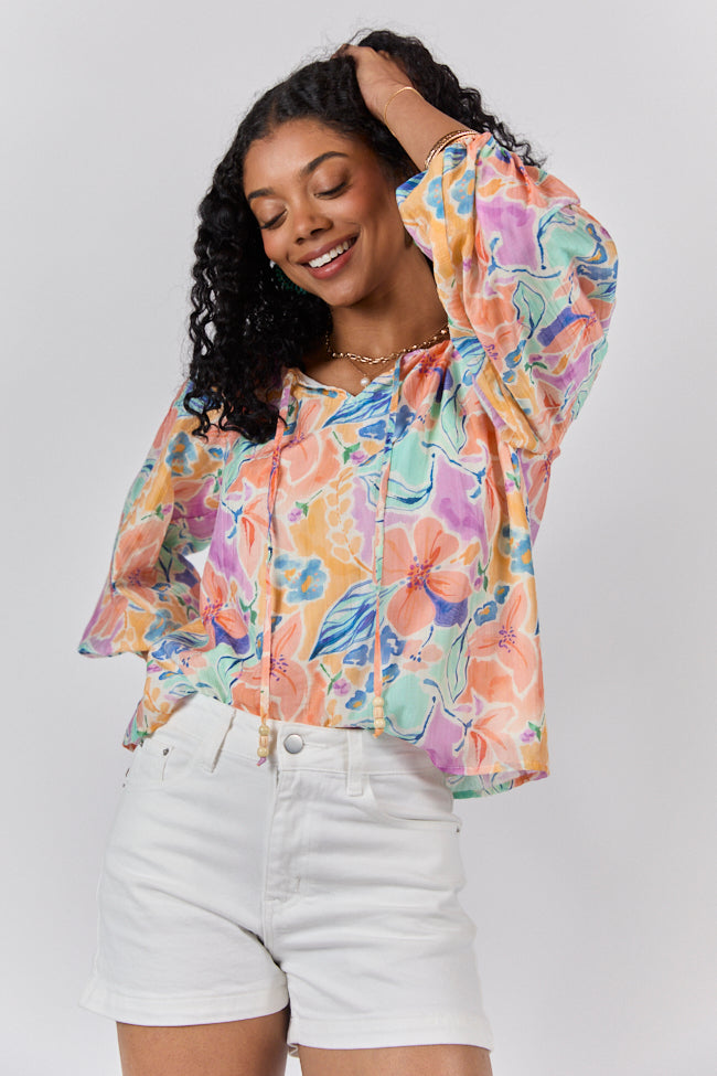 Elegant Purple Floral Woven Pop Over Blouse for Women | Summer Casual Top | Perfect for Office, Date Night & Outdoor Events