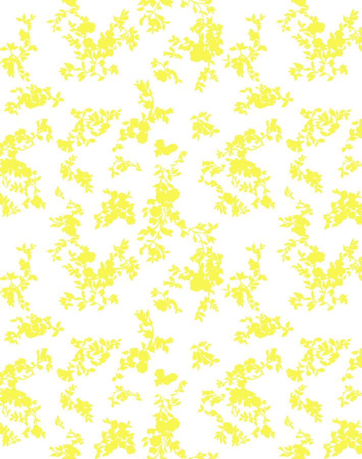 Clare V. Françoise Floral Wallpaper in Yellow - Elegant Peel & Stick Wallpaper for Living Room, Bedroom, and Home Decor