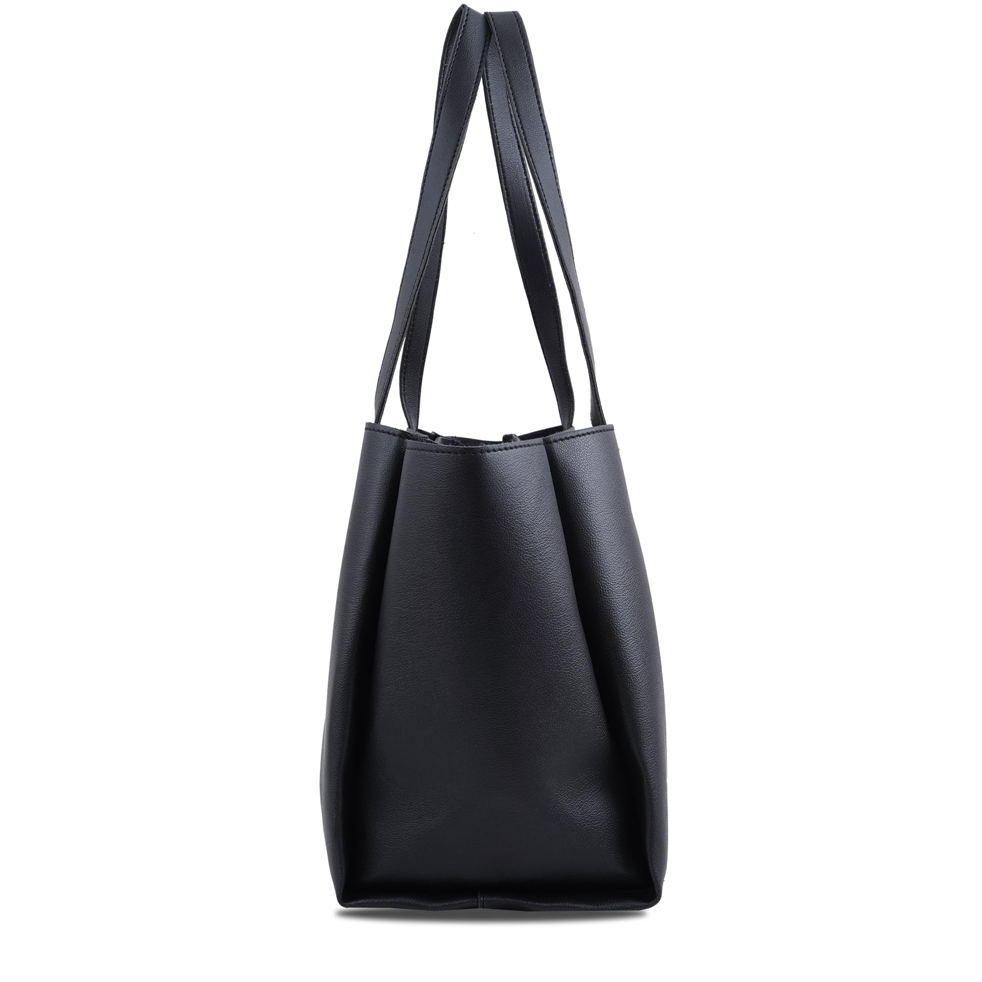 Brightfashion Women's Stylish PU Leather Tote Bag in Pink - Perfect for Work, Travel & Everyday Use