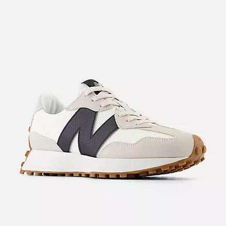 327 Sneaker for Men & Women - Moonbeam & Black Colorway - Comfortable Casual Shoes for Walking, Running & Everyday Wear