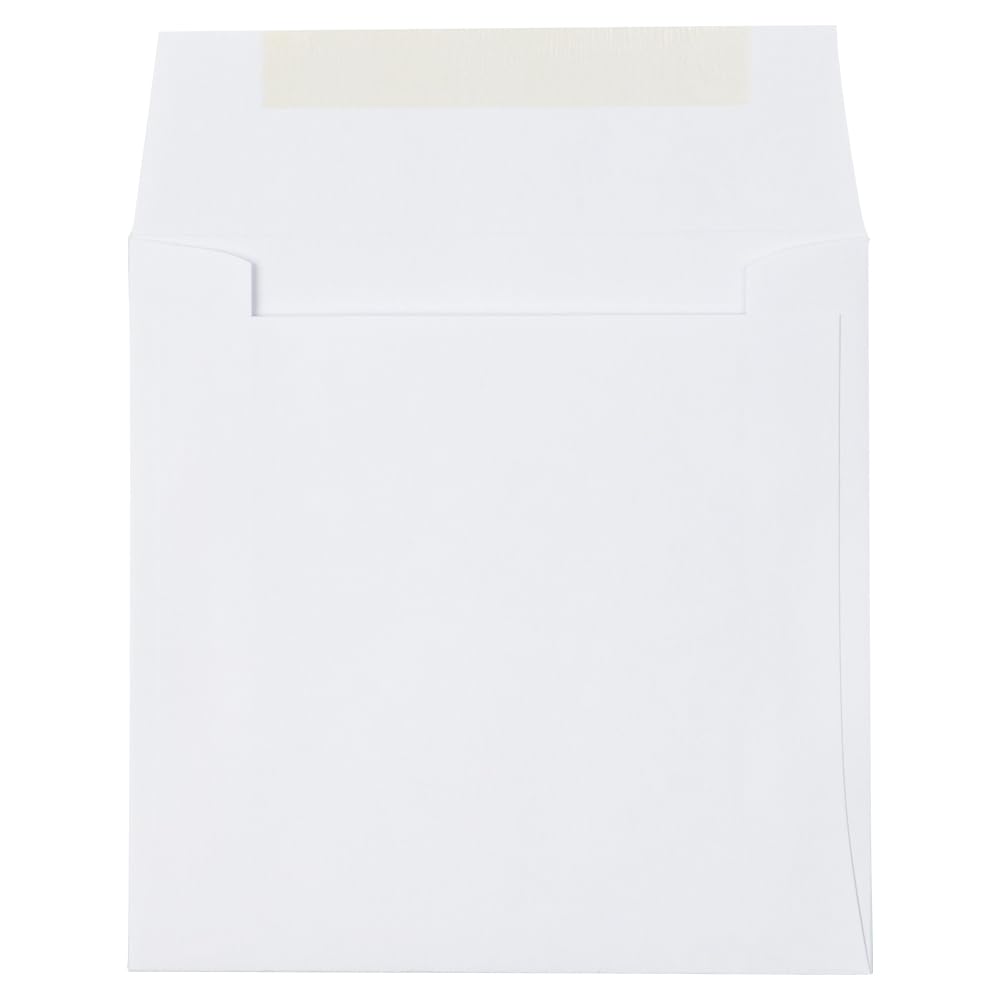 JAM PAPER 4.5 x 4.5 Inch Square White Invitation Envelopes - Bulk Pack of 1000 - Perfect for Wedding Invites, Greeting Cards & Business Correspondence