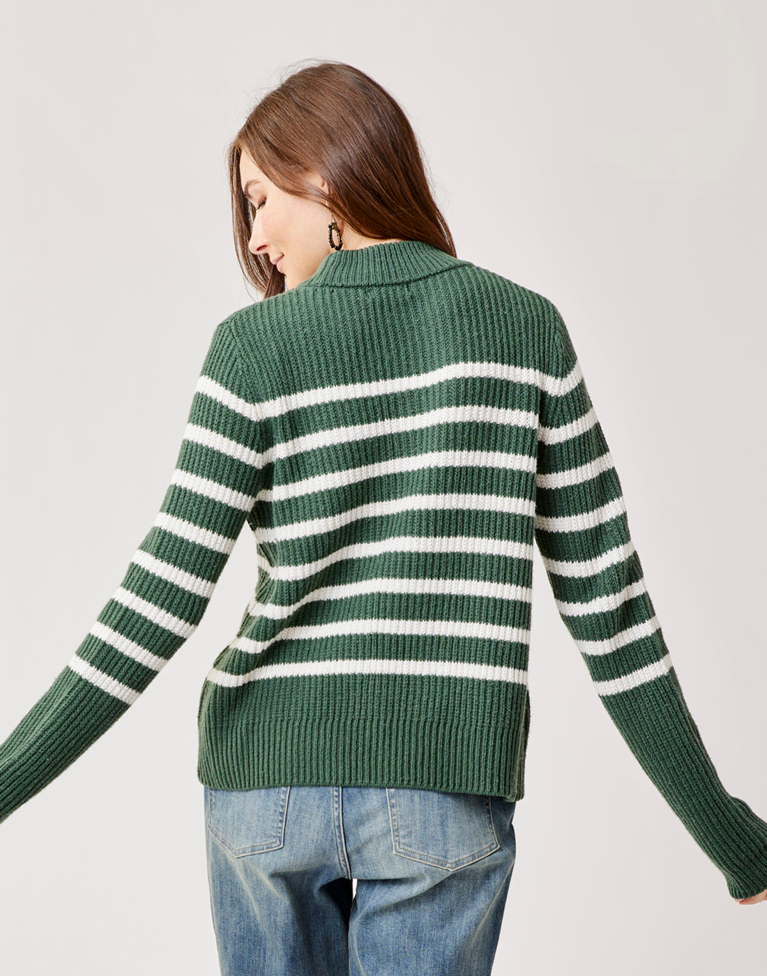 Cayden Crew Sweater - Striped Knit Pullover for Men & Women | Cozy Casual Wear for Fall & Winter | Perfect for Office, Travel & Outdoor Activities