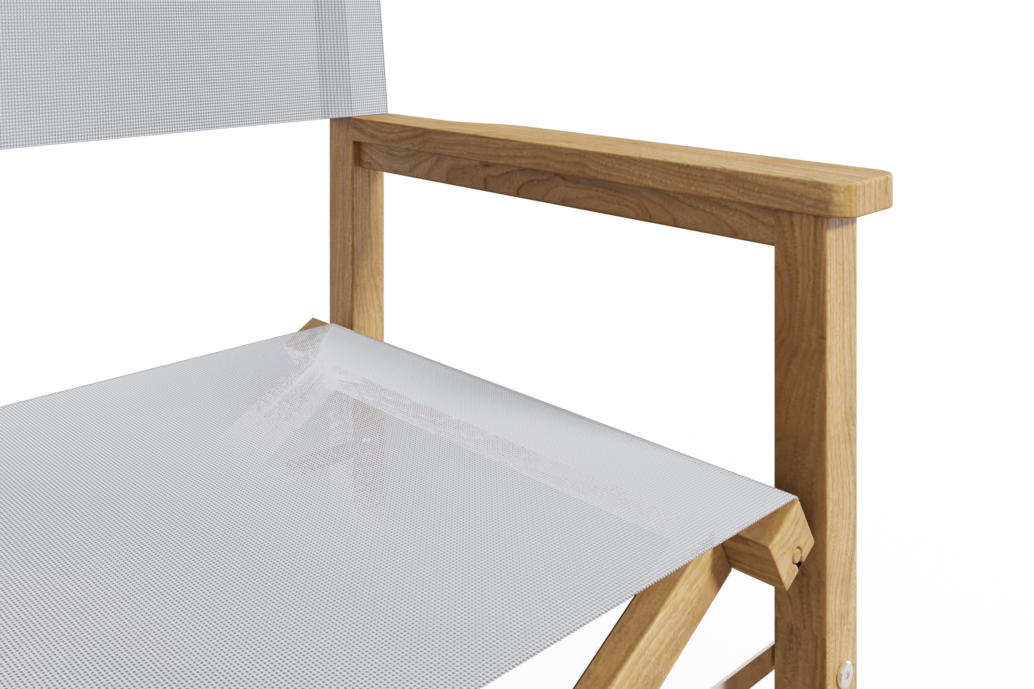 Premium White Teak Outdoor Counter Height Dining Armchair - Weather-Resistant Patio Bar Stool for Poolside, Deck & Garden Dining