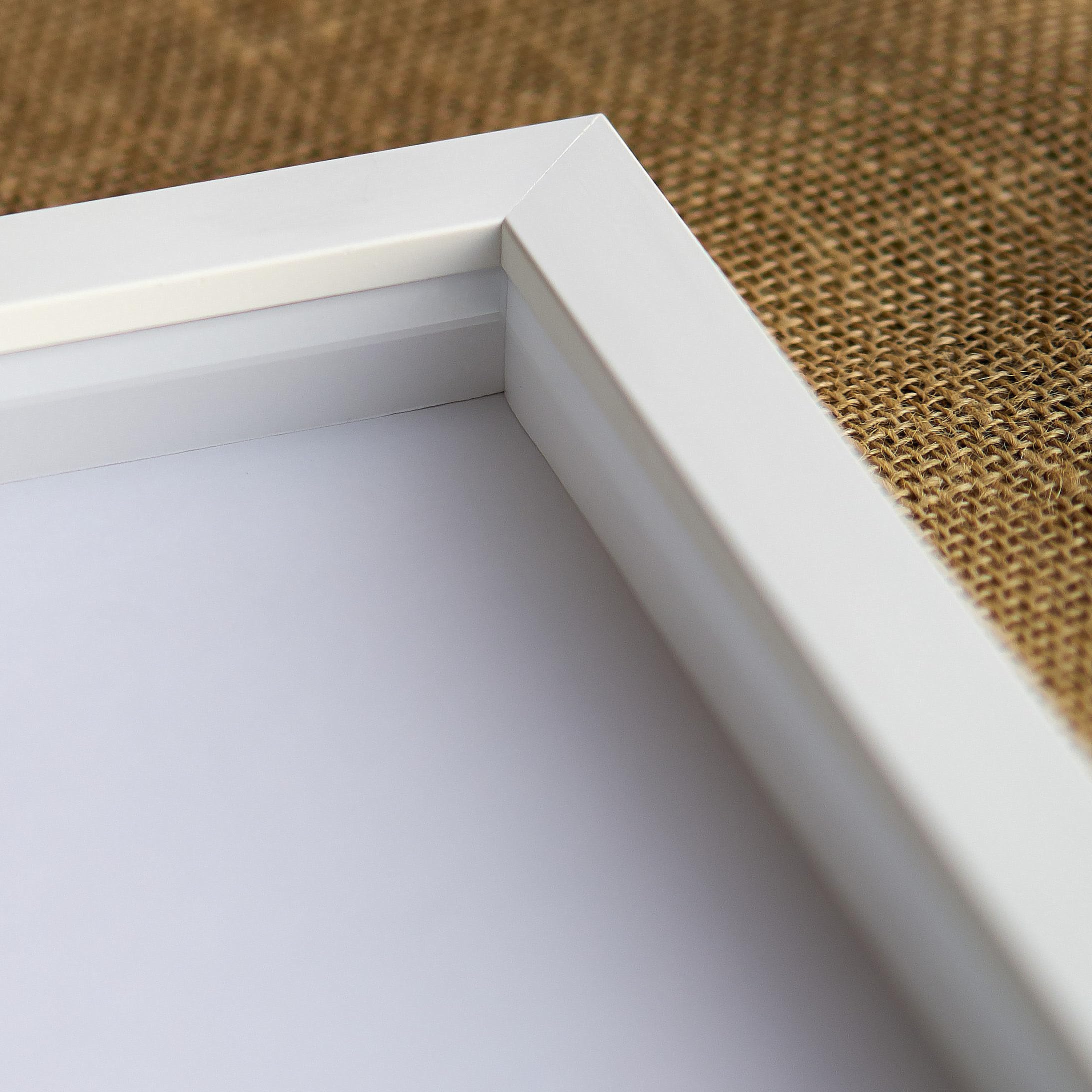 20x24 Shadow Box Frame - White Solid Pine Wood Display with Pink Acid-Free Backing, UV Protective Acrylic & Hanging Hardware - 0.75