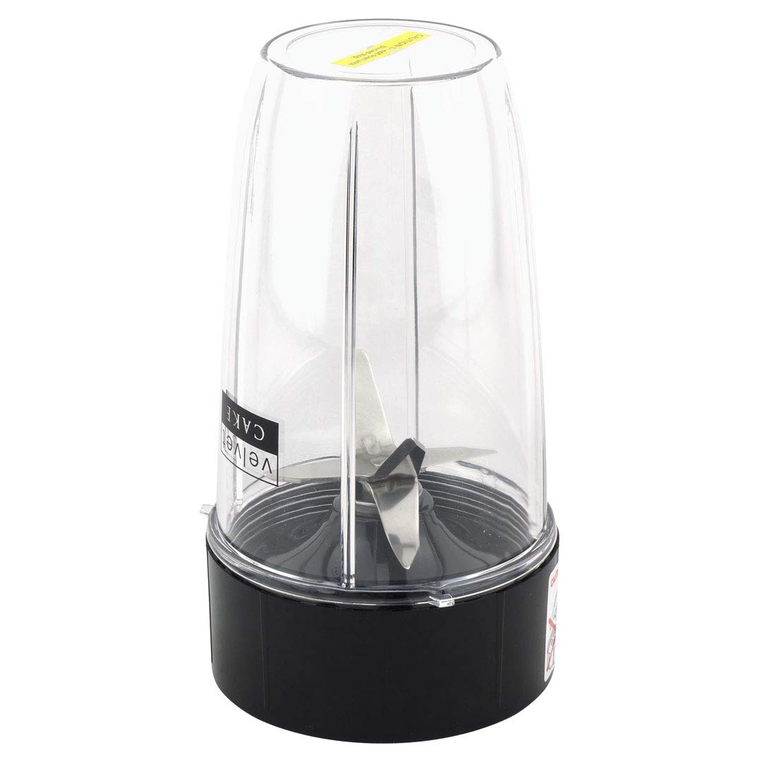 24 oz Tall Cup with Handled Lip Ring & Extractor Blade - Compatible with Nutribullet Lean NB-203 1200W Blender - Perfect for Smoothies, Protein Shakes & Meal Prep