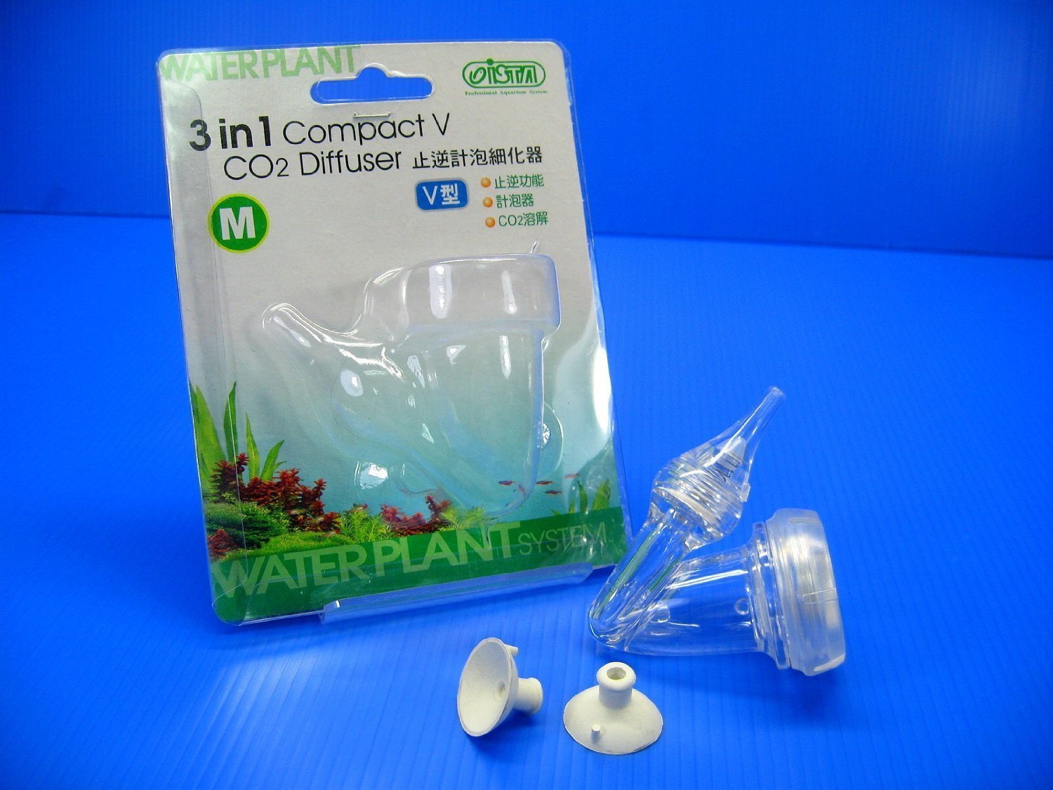 3 in 1 CO2 Diffuser Bubble Counter Check Valve for Aquarium Plants - 20mm (M) Clear - Perfect for Freshwater Fish Tanks & Aquatic Plant Growth