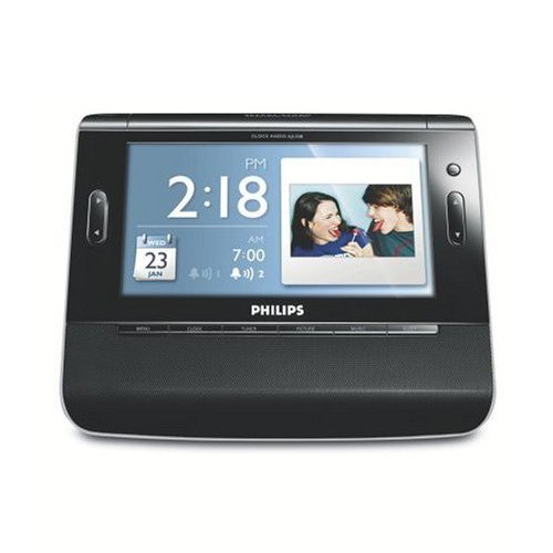 Phillips Digital Photo Clock Radio with Self-Recording Surveillance Camera - Home Security System | Perfect for Bedroom, Office & Baby Monitoring | Includes Free eBook