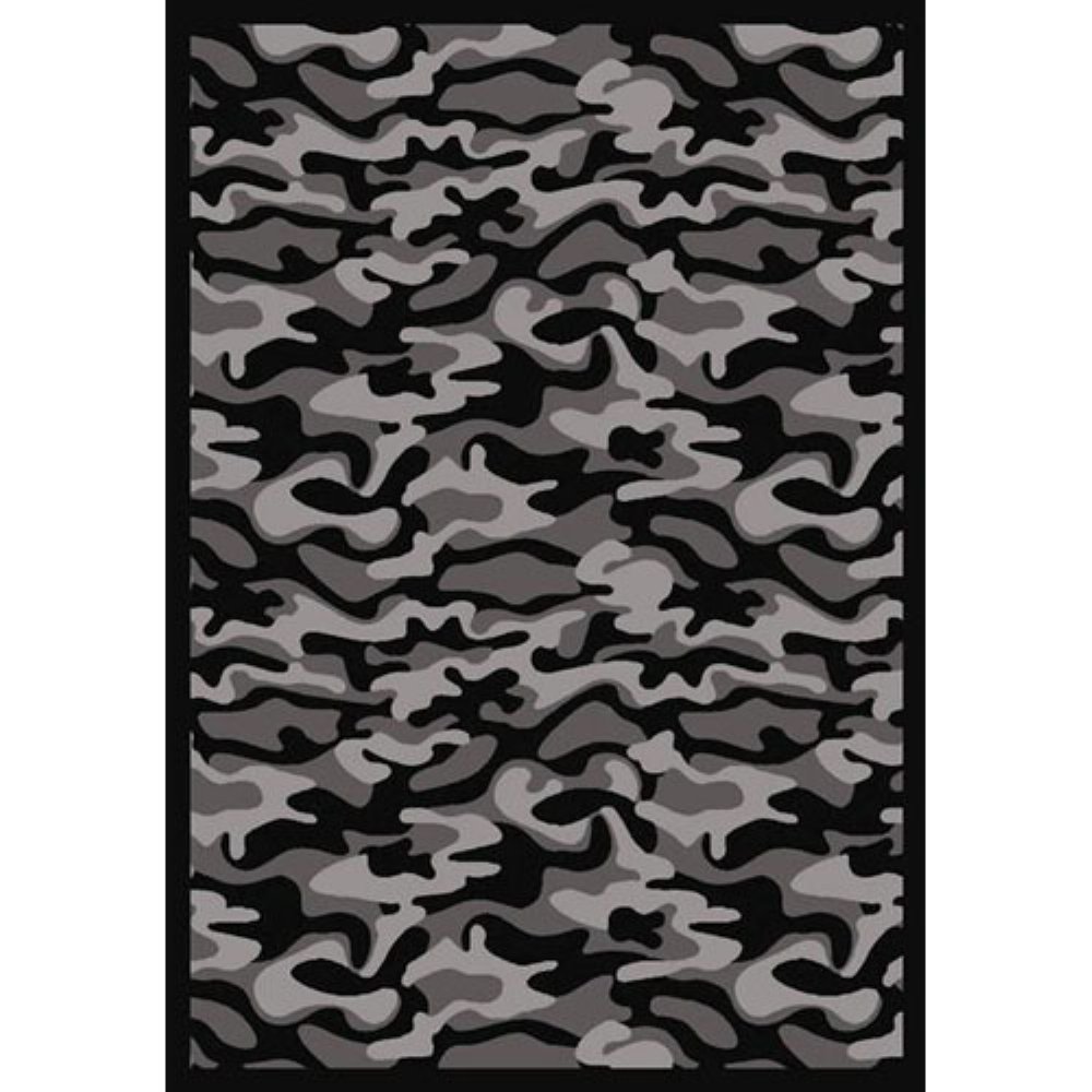 Joy Carpets Kaleidoscope Funky Camo Whimsical Area Rugs for Kids Bedroom, Playroom & Nursery - Soft Non-Slip Modern Urban Design Rug for Home Decor