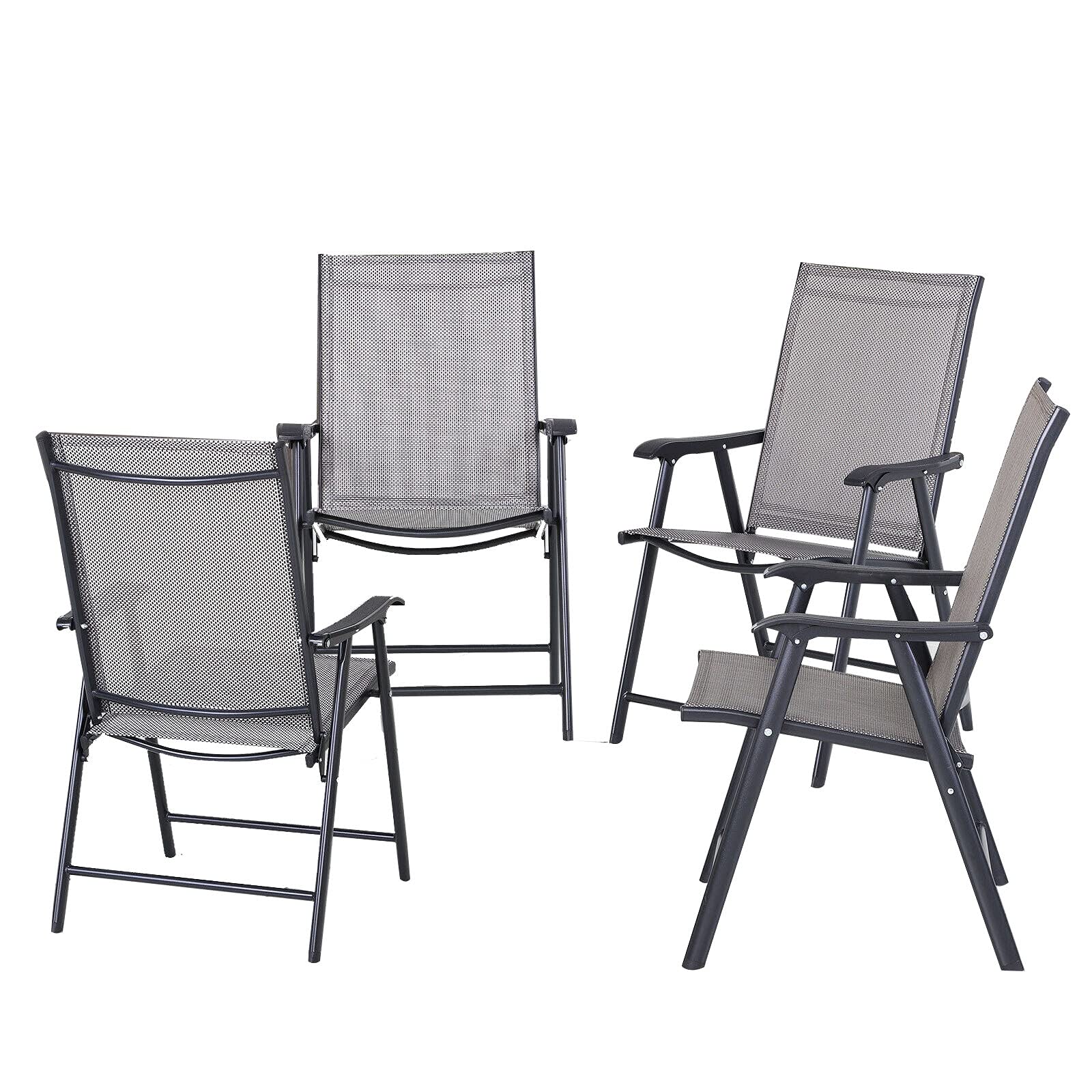 2/4 Piece Ergonomic Folding Garden Chair Set - Comfortable Outdoor Seating for Patio, Lawn, Poolside & Backyard Relaxation (Color Options Available)