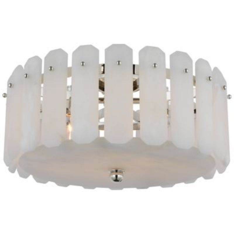 Aerin Bonnington Medium Chandelier - Elegant Alabaster Glass Pendant Light Fixture for Dining Room, Foyer, or Bedroom Lighting