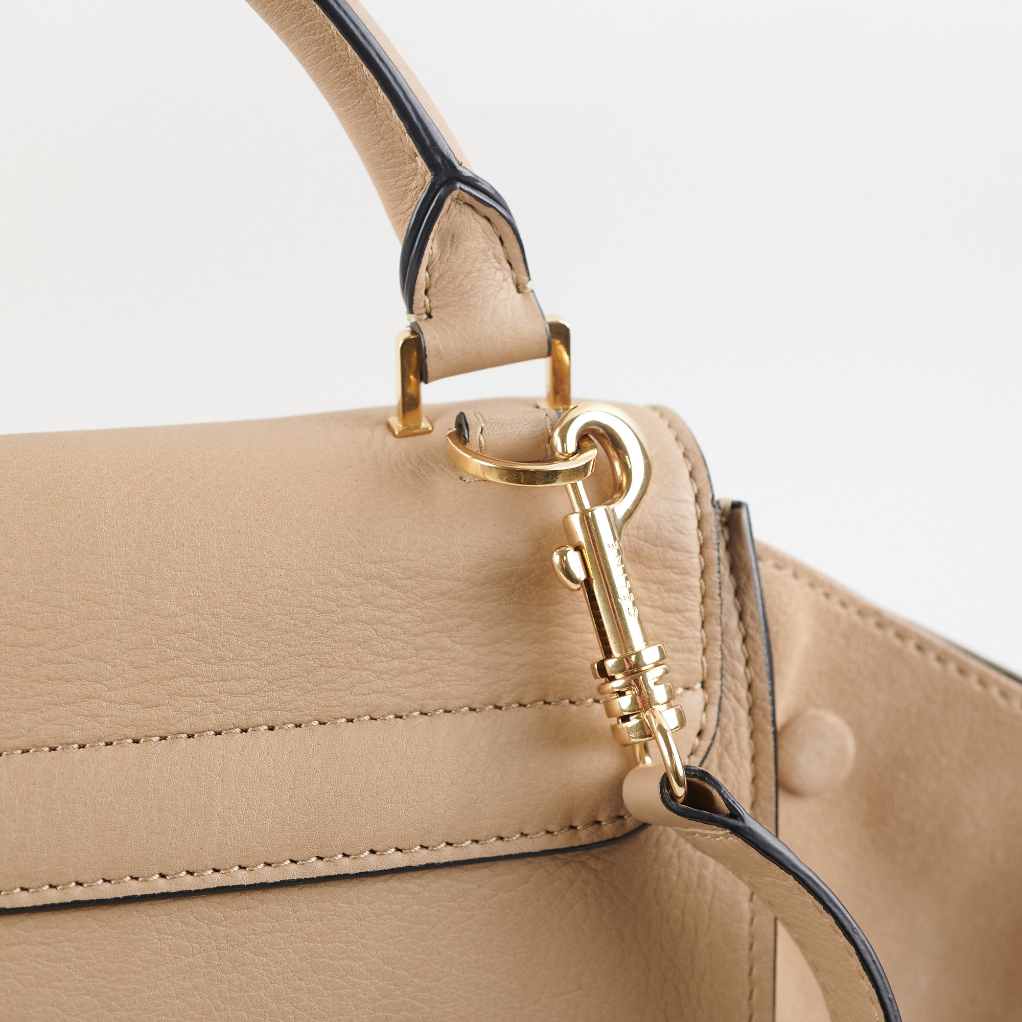 Celine Small Trapeze Bag in Beige - Luxury Leather Crossbody Handbag for Women | Perfect for Work, Travel & Everyday Use