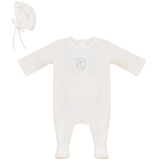 BUBANI Velour Stretchie with Hat for Baby Boys & Girls 1-6 Months - Soft & Cozy Winter Outfit for Newborns, Photo Shoots, and Family Gatherings