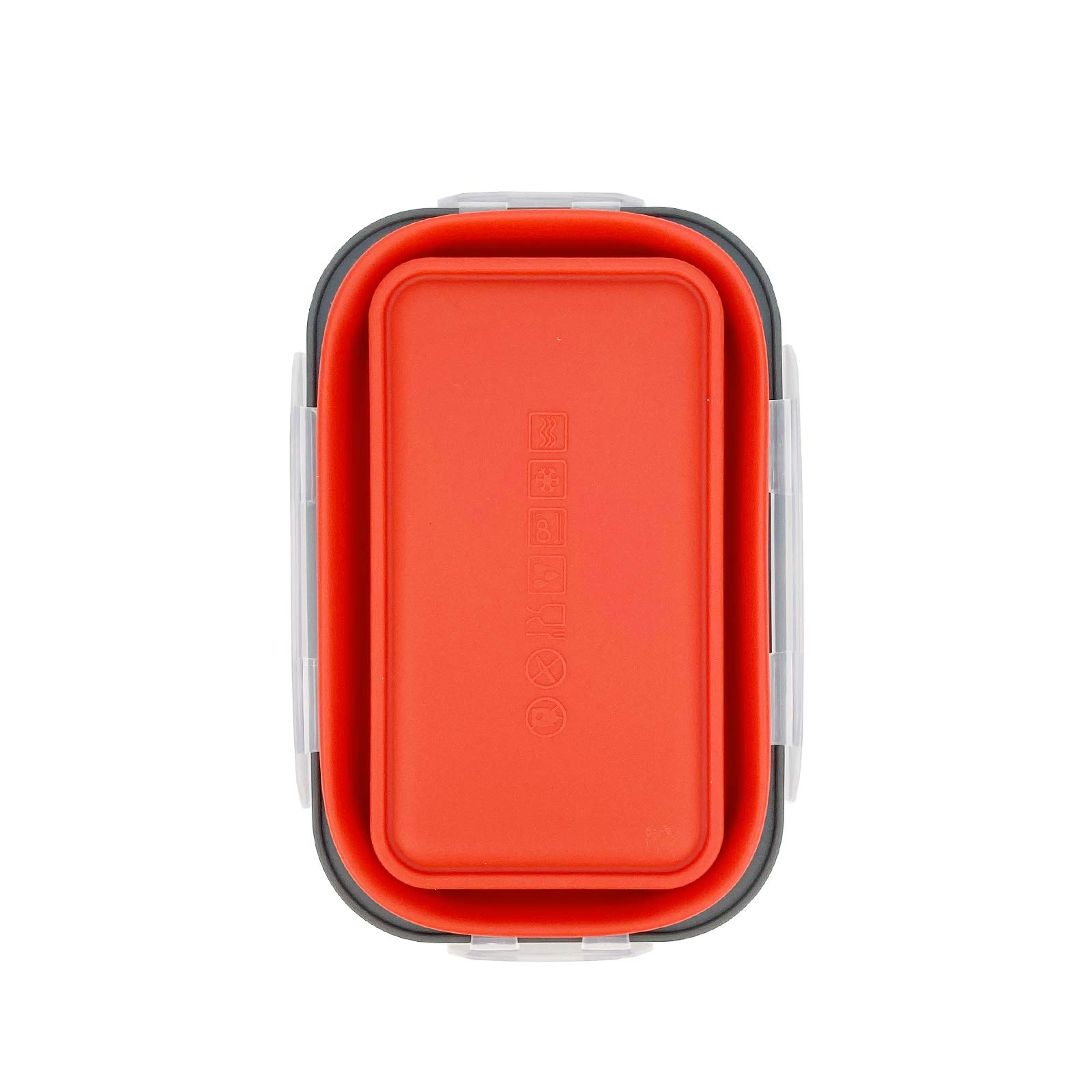 CARTINTS 3-Pack Collapsible Silicone Food Storage Containers with Lids - 500ml BPA-Free Microwave & Freezer Safe Bowls for Meal Prep, Camping, Travel, Office Lunch & Picnics - Space Saving Design (Red)