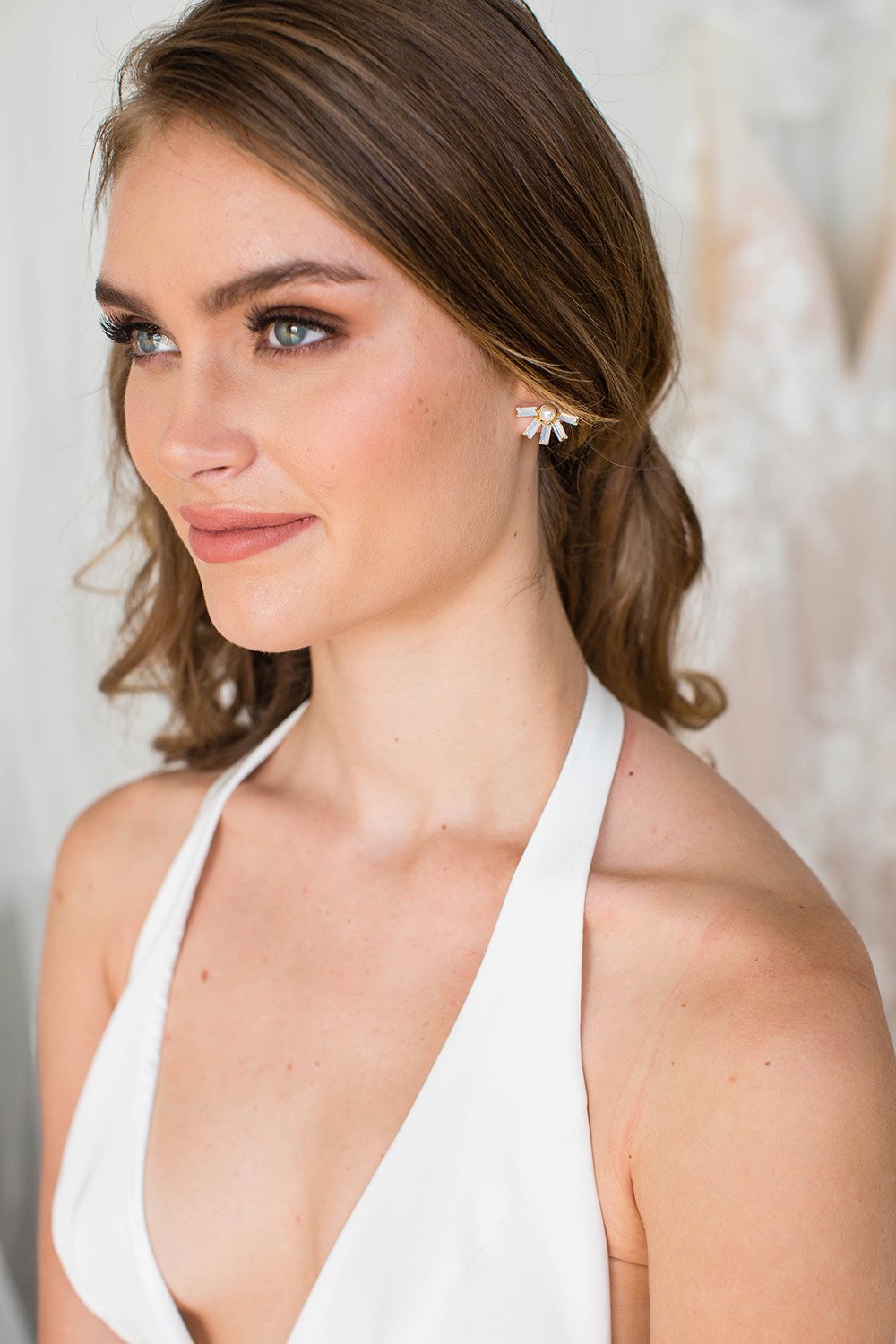 Coralie Opal & Crystal Jewelry Set - Elegant Necklace & Earrings for Women, Perfect for Parties, Weddings & Special Occasions