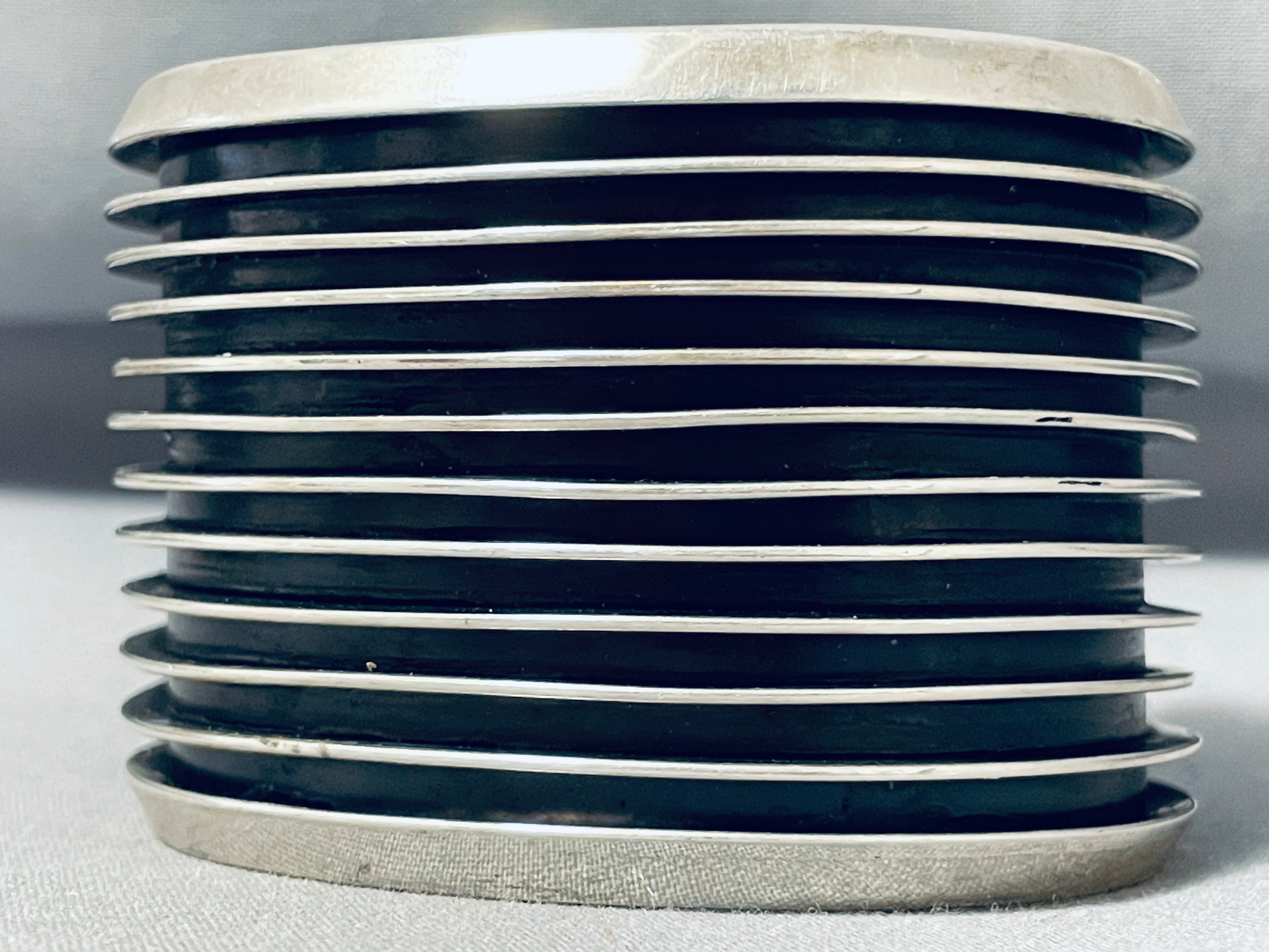 136 Grams Heavy Vintage Navajo Sterling Silver Channel Bracelet Cuff - Authentic Native American Jewelry for Women, Perfect for Boho Fashion, Weddings & Special Occasions