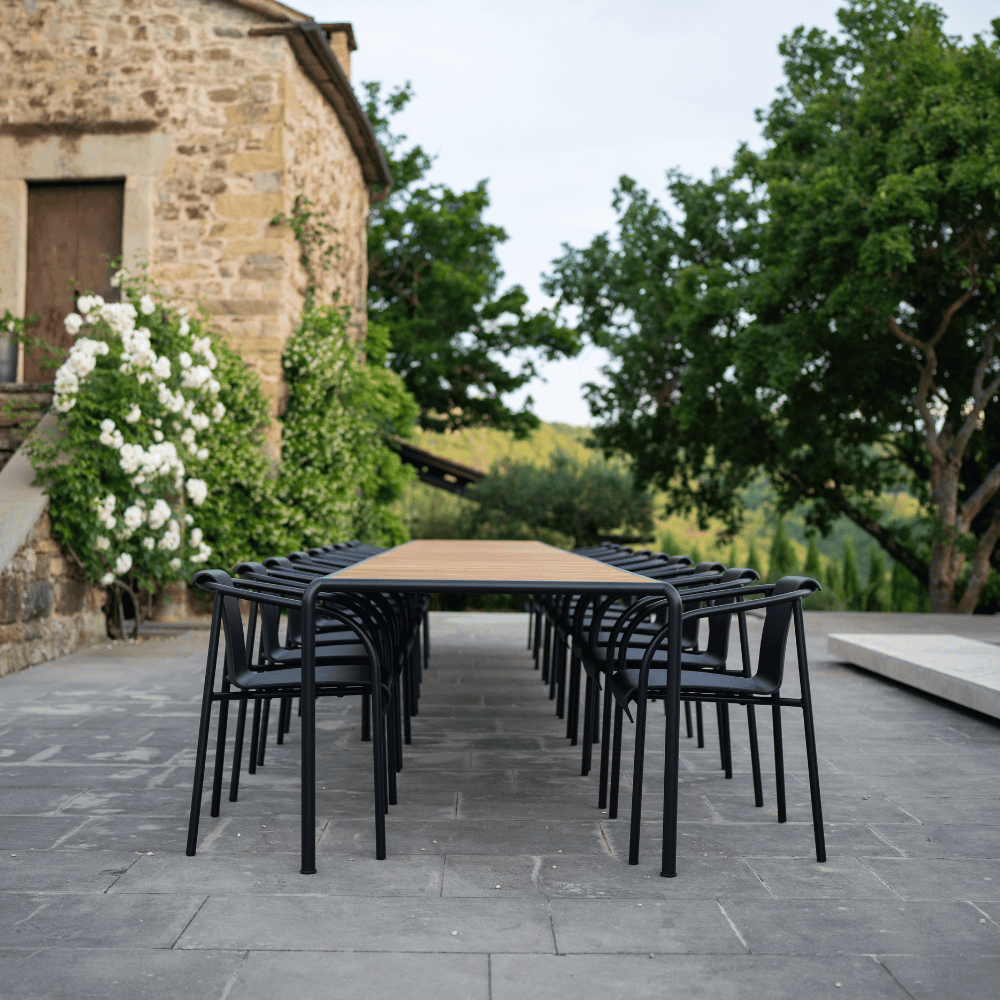 AVANTI Outdoor Dining Table - 88 Inch Weatherproof Patio Table for Backyard, Garden, and Poolside Entertaining | Durable & Stylish Aluminium Frame