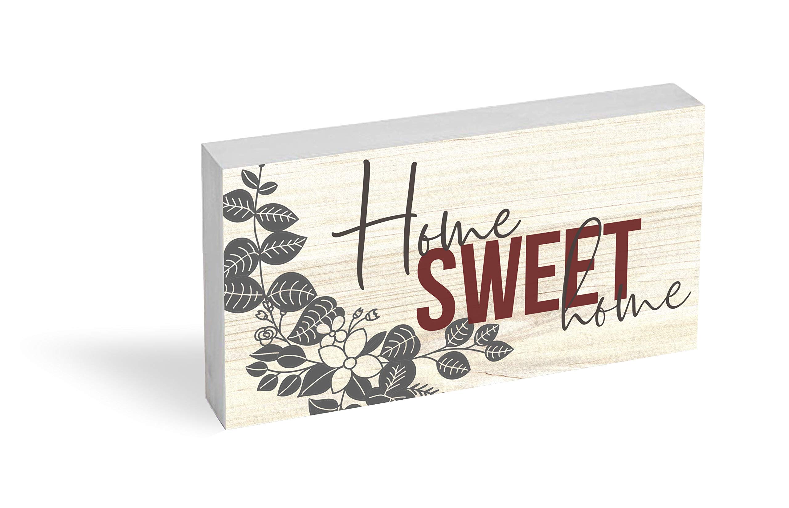 MRC Wood Products Home Sweet Home Shelf Block 5x10 - Rustic Wooden Wall Shelf for Home Decor, Kitchen, Bathroom & Living Room Organization