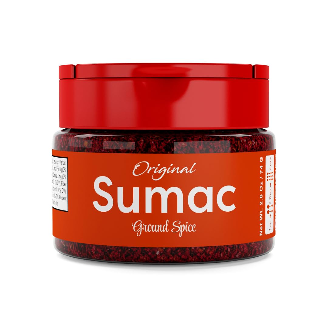 USimplySeason Sumac Spice Powder - 2.6 Ounce (74g) | Authentic Middle Eastern Spice for Salads, Grilled Meats & Mediterranean Cooking | Gluten-Free & Non-GMO