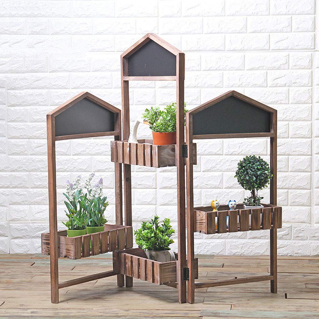3-Panel Wooden Room Divider with Floral Design - Brown Decorative Screen for Home, Bedroom, or Office Privacy & Style