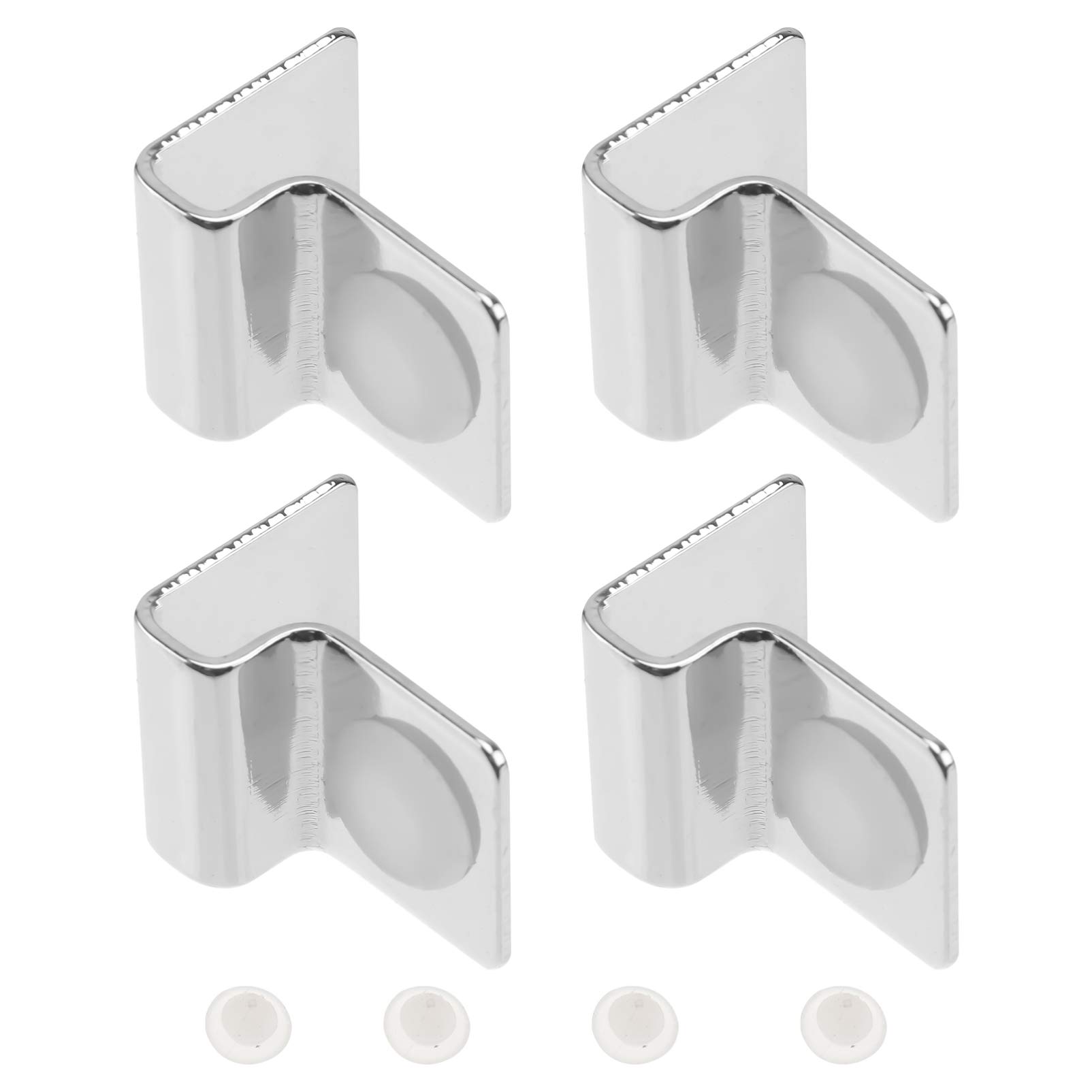 TEHAUX 4Pcs Aquarium Lid Clips - Fish Tank Glass Cover Clips & Support Brackets, Silver (2.1x0.6cm) - Secure Lid Holders for Freshwater & Saltwater Aquariums, Terrariums & Reptile Tanks