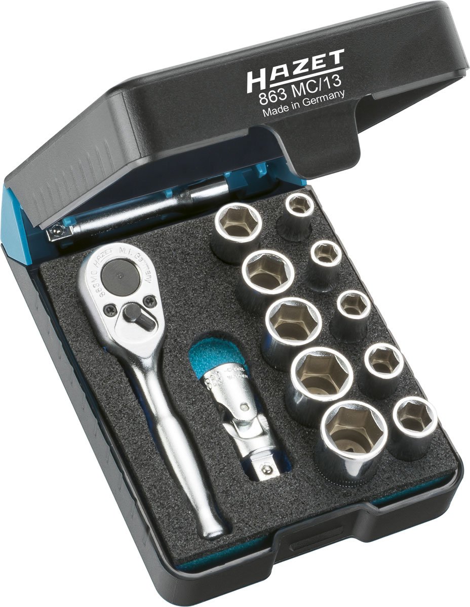 Hazet 863MC/13 13-Piece Professional Socket Set - Perfect for Automotive Repair, DIY Projects & Home Maintenance