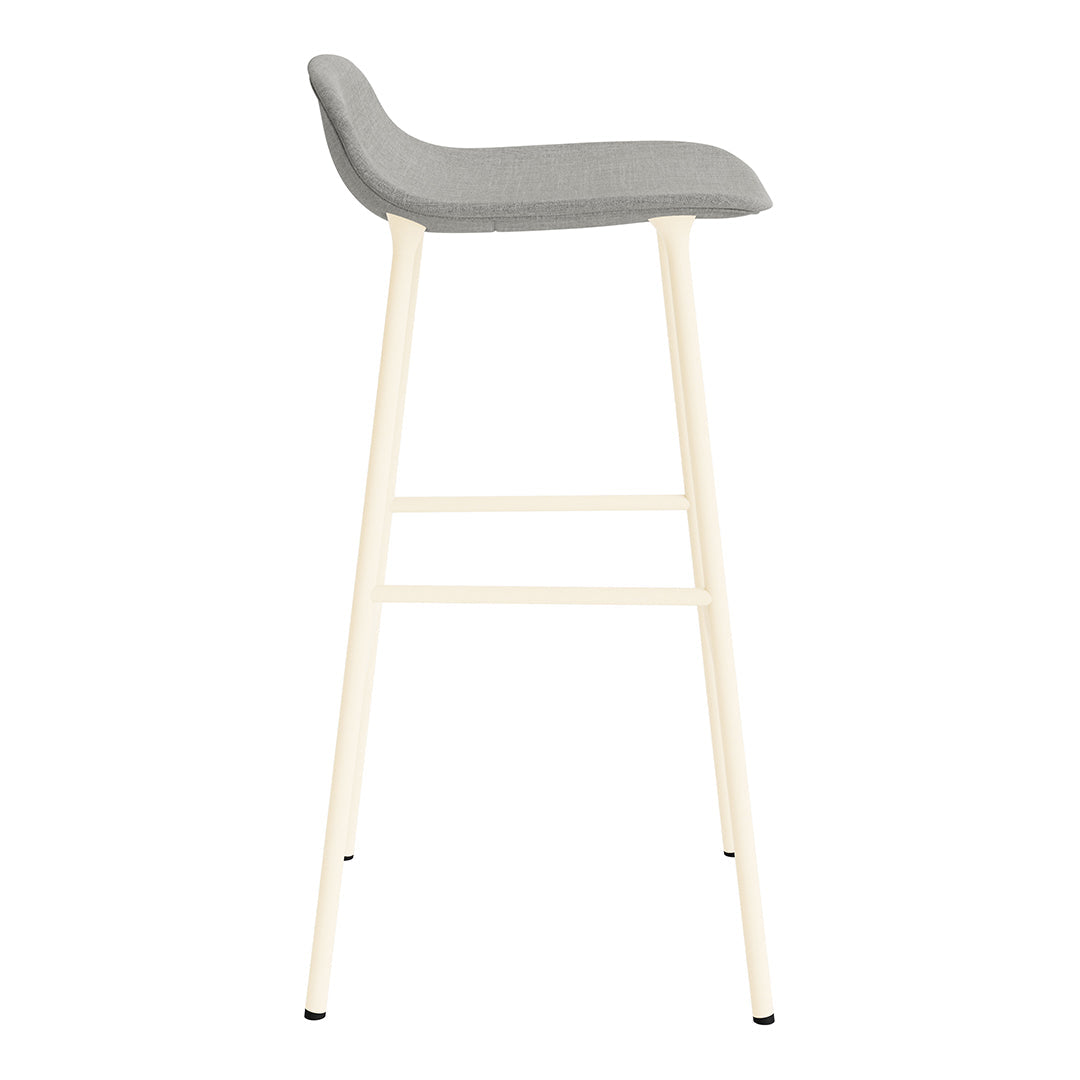 Modern Form Bar Stool with Metal Legs & Upholstered Seat - Perfect for Kitchen Islands, Home Bars & Commercial Use