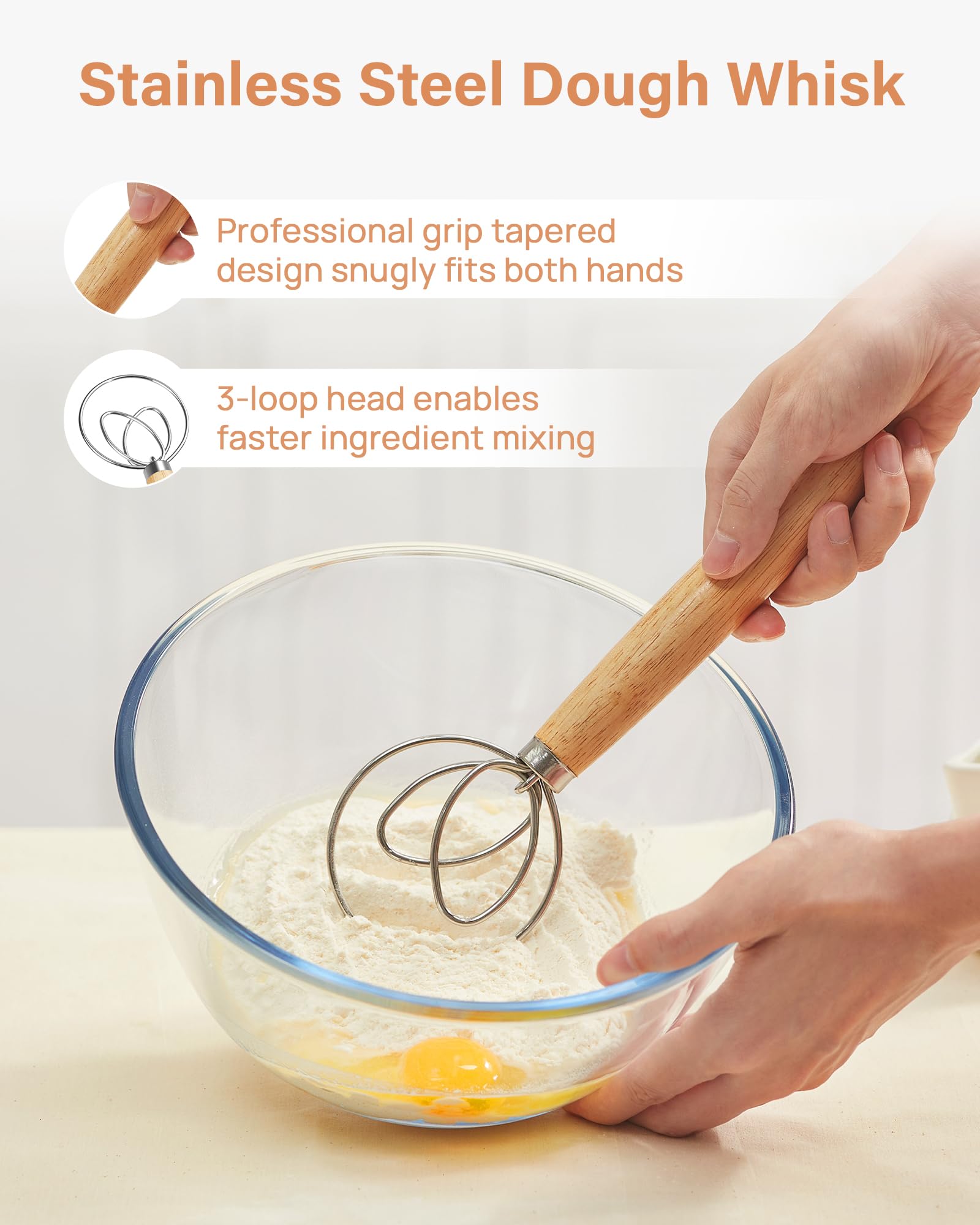 Kootek 9 Inch Round Banneton Bread Proofing Basket Set of 2 - Sourdough Starter Kit with Dough Whisk & Scoring Lame - Artisan Bread Baking Supplies for Home Bakers - Perfect for Sourdough, French Bread & Homemade Loaves