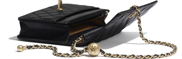 Chanel Wallet On Chain WOC Lambskin Leather Crossbody Bag with Gold-Tone Hardware - Black Luxury Handbag for Women, Perfect for Evening Events & Daily Use