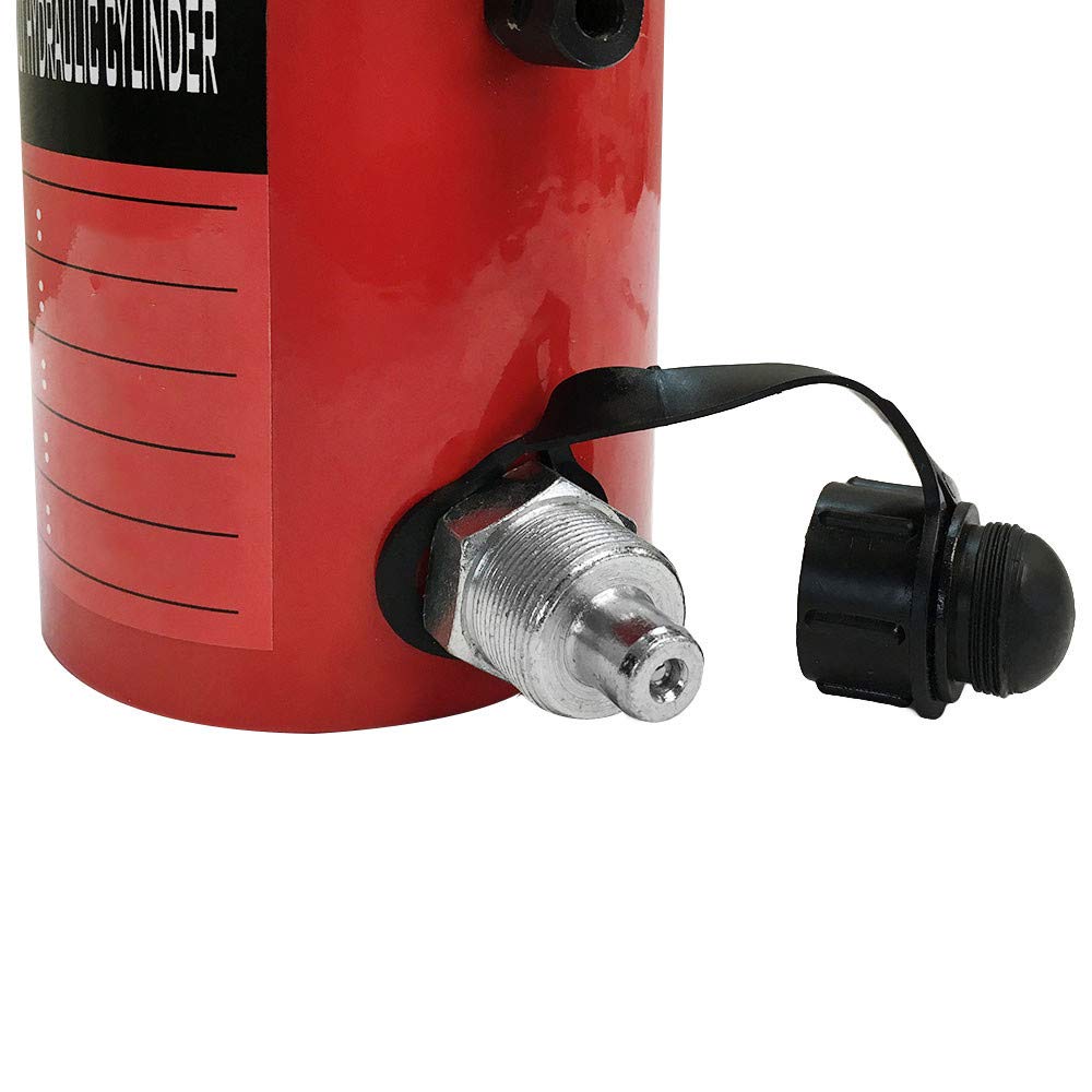 20 Ton 2 Inch Stroke Hydraulic Cylinder - Heavy Duty Lifting Jack Ram with 6 Inch Closed Height & Lock Nut - Ideal for Automotive Repair, Construction, and Industrial Applications