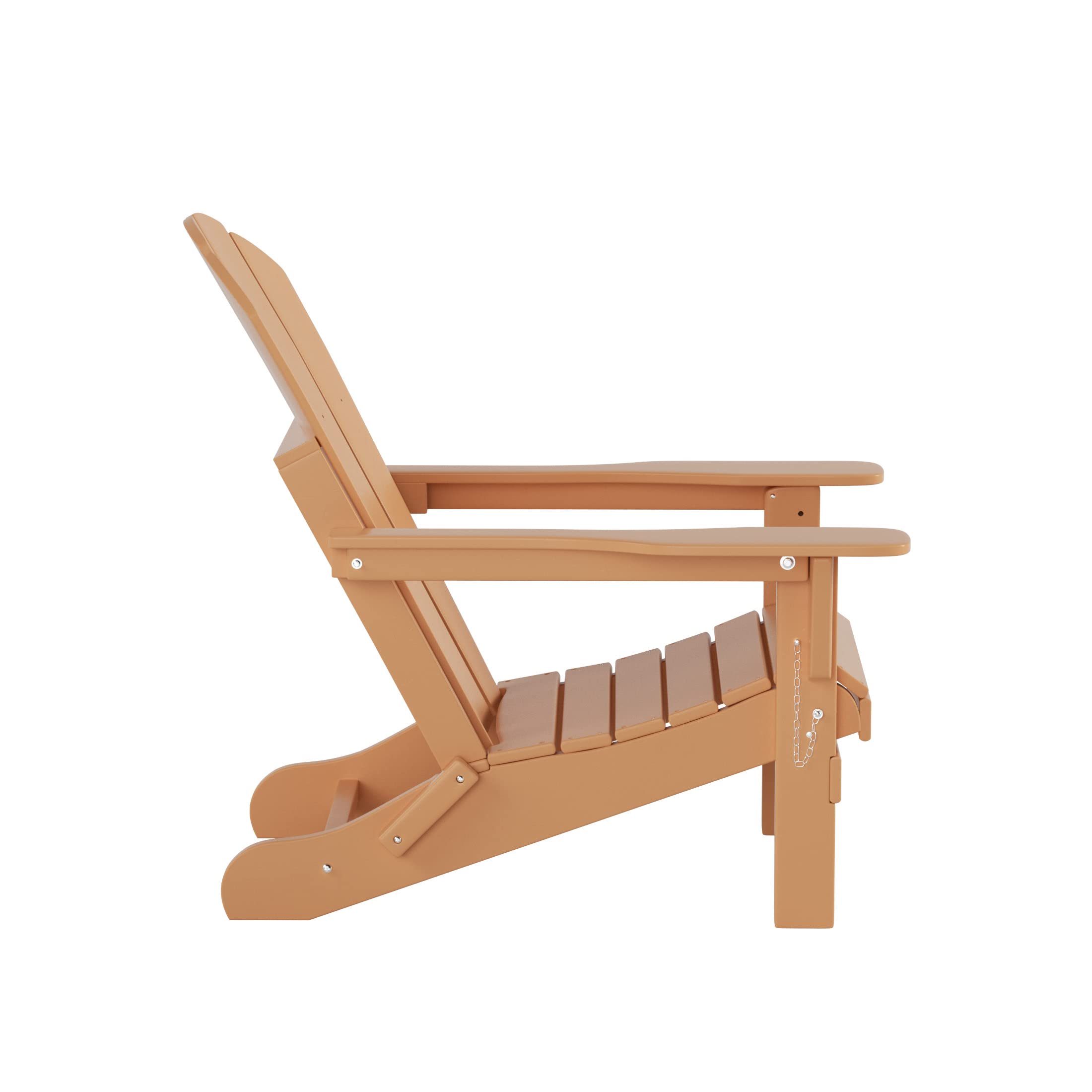 HDPE Adirondack Chair Set with Ottoman & Table - Outdoor Patio Furniture for Garden, Backyard