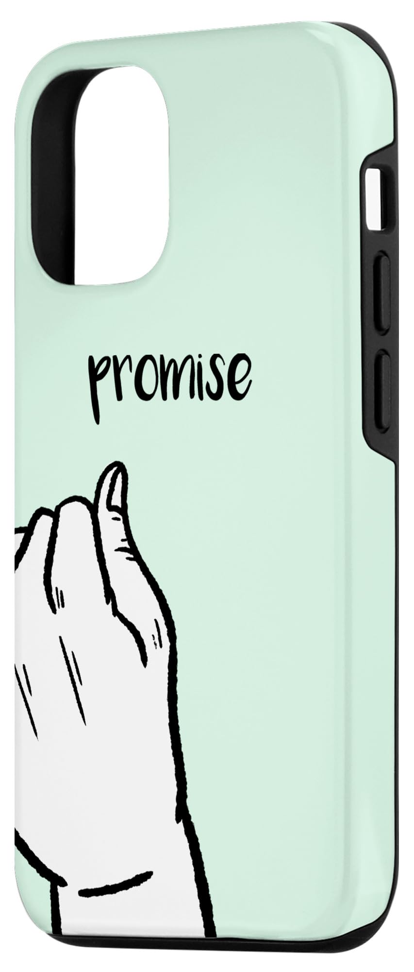 iPhone 12/12 Pro Phone Case - Best Friend Matching Gift with Promise Right Hand Pinky Swear Design - Perfect for Couples, BFFs & Friendship Gifts (Compatible with iPhone 12/12 Pro)