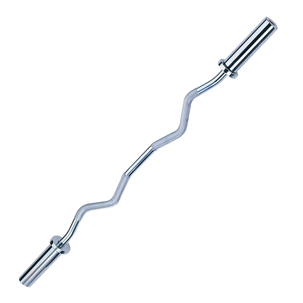 Olympic Curl Bar - 45LB Chrome Plated Weightlifting Bar for Strength Training & Home Gym - Perfect for Bicep Curls, Triceps Extensions & Full-Body Workouts