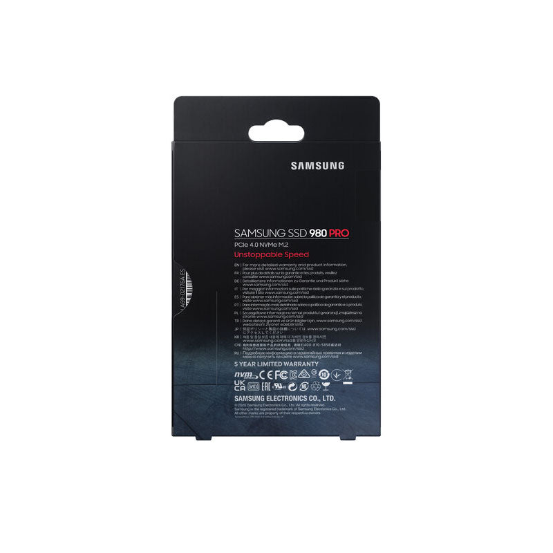 Samsung 980 PRO 500GB PCIe 4.0 NVMe M.2 SSD - Ultra-Fast Internal Solid State Drive for Gaming, 4K Video Editing & High-Performance PCs