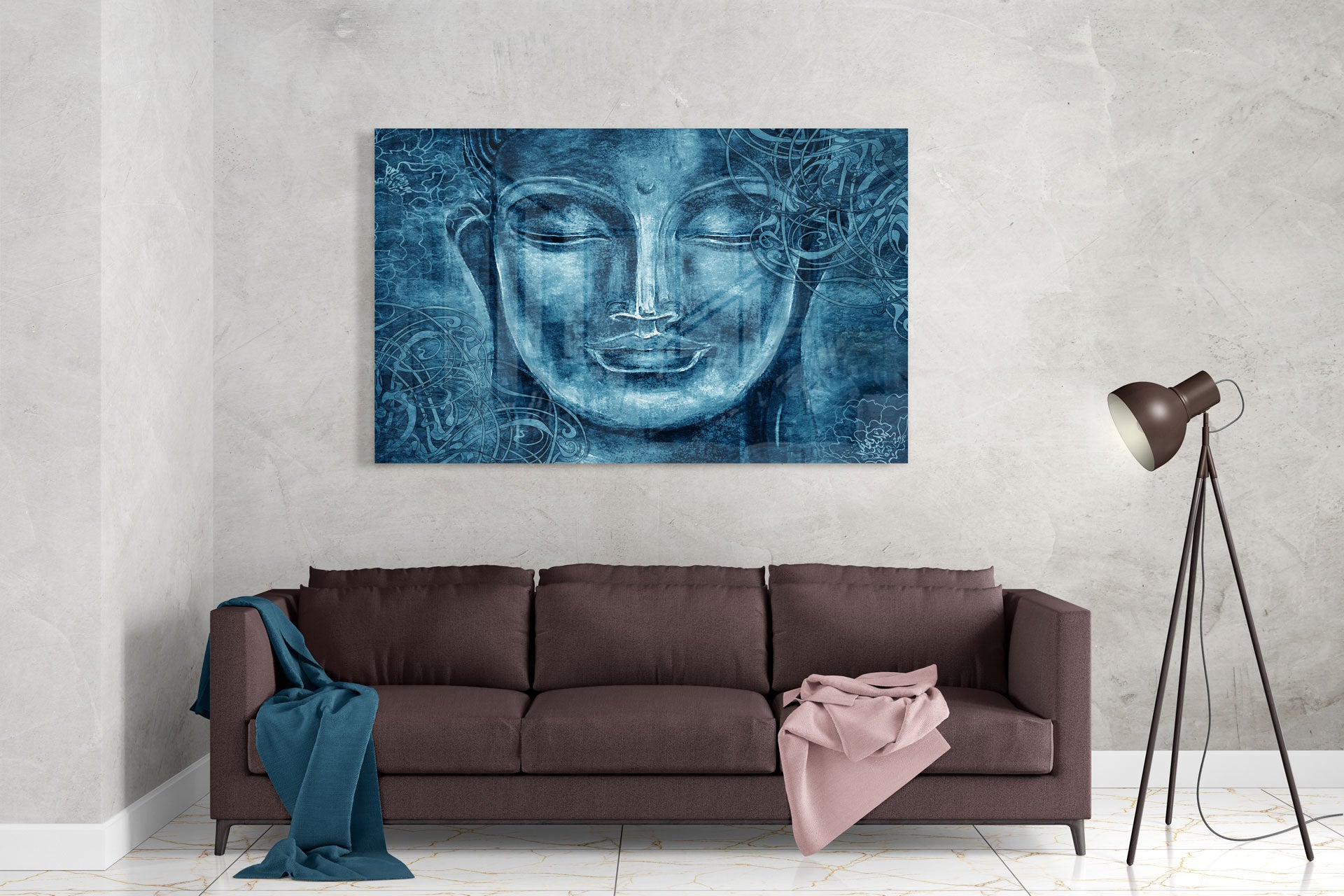 Buddha Blue II - Premium Handmade Statue for Home & Office Decor | Perfect for Meditation Spaces, Yoga Studios & Gift Giving