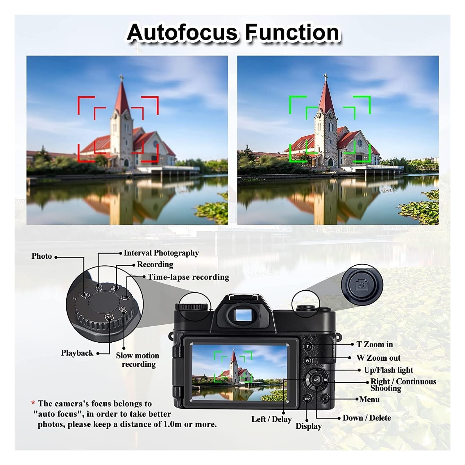 4K WiFi Vlogging Camera with Flip Screen - 48MP Compact Digital Camcorder for YouTube & Travel