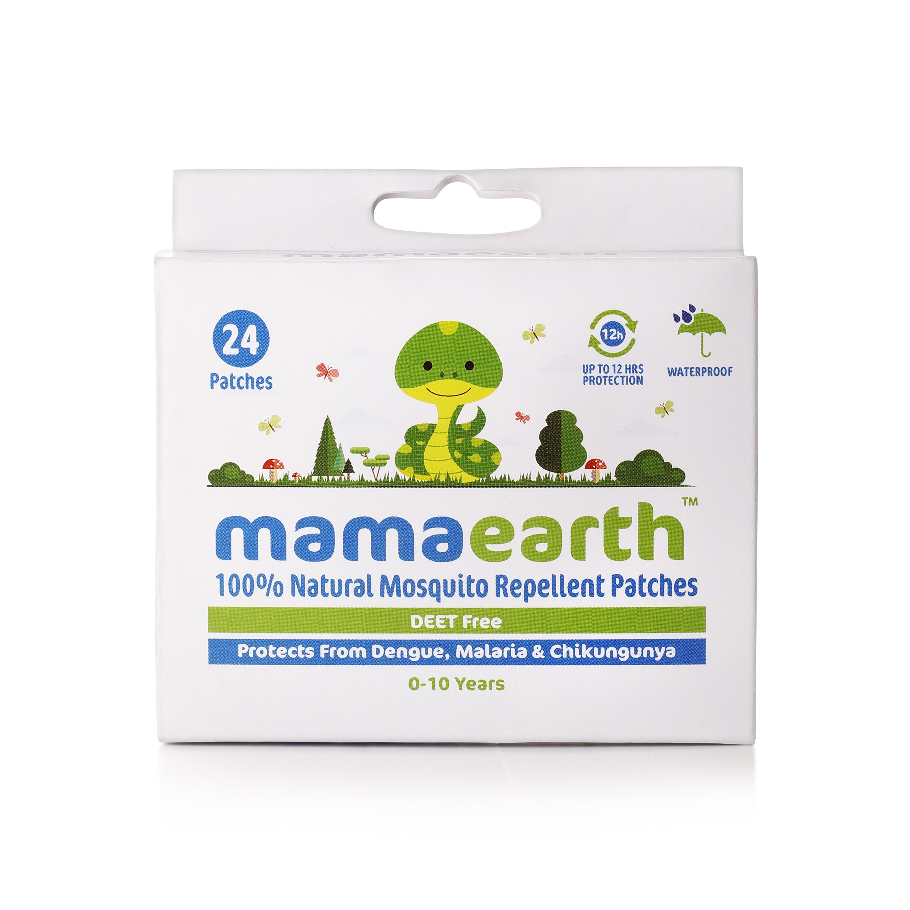 Mamaearth Natural Mosquito Repellent Patches for Babies - 12 Hour Protection, Safe & Non-Toxic, White (Pack of 1) | Ideal for Outdoor Play, Travel & Camping with Infants