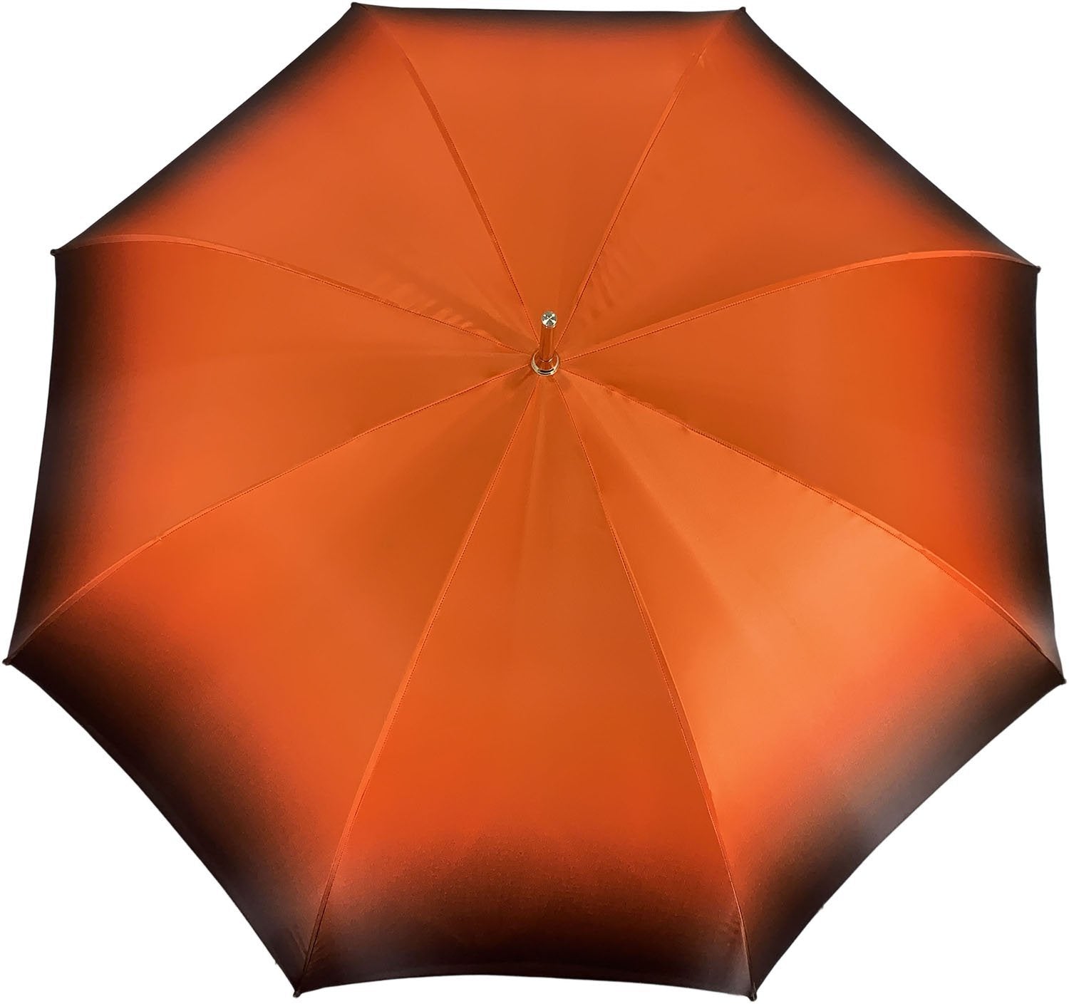 Luxury Orange Satin Double Canopy Umbrella - UV Protection Windproof Rain Umbrella for Beach, Patio, and Outdoor Events