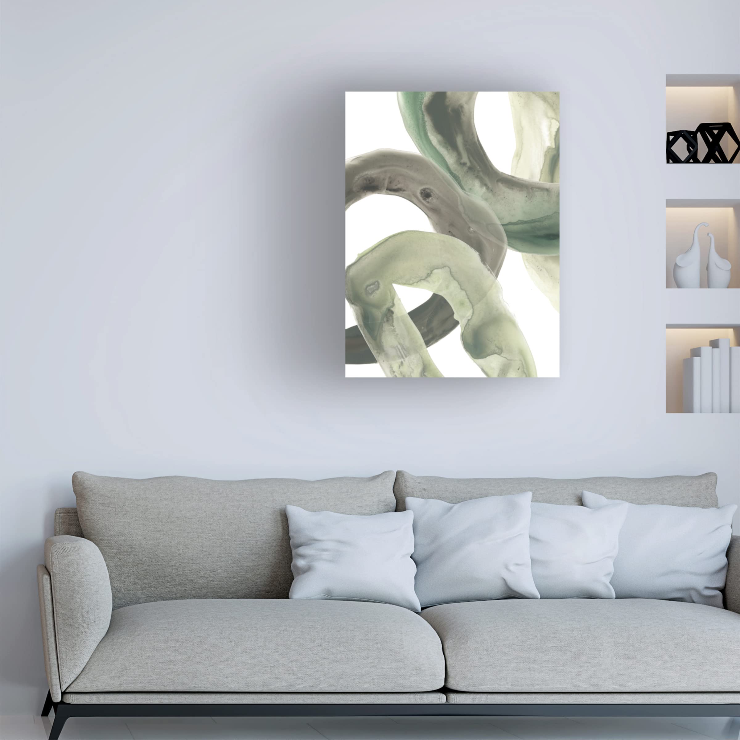 Trademark Fine Art 'Concentric Lichen VI' Canvas Wall Art by June Erica Vess - Modern Abstract Nature Painting for Living Room, Bedroom & Office Decor