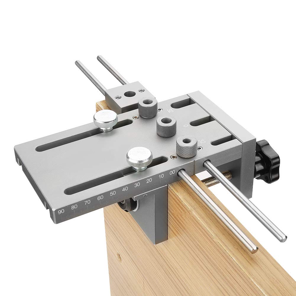 3 in 1 Self Centering Dowel Jig Kit - Adjustable Drill Guide with Clamp Board for Woodworking | Precision Drilling Tool for Cabinet Making, Furniture Repair & DIY Projects