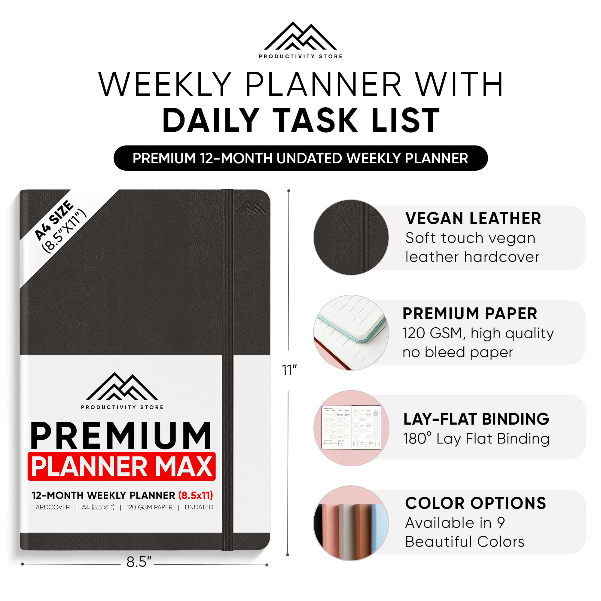 2025-2026 Undated Productivity Planner - 8.5
