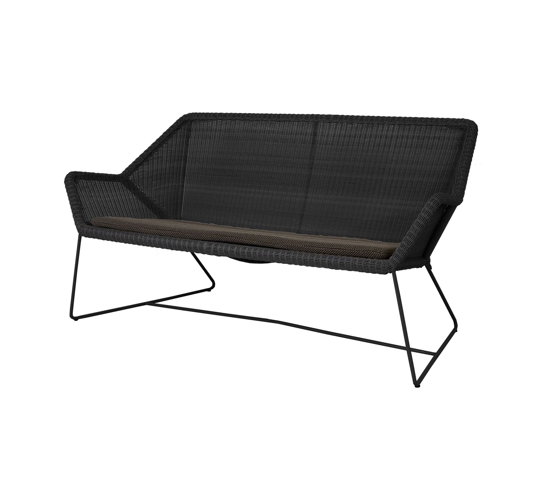 Breeze 2-Seater Outdoor Garden Sofa - Waterproof Wicker Patio Furniture Set for Backyard, Porch & Poolside Relaxation