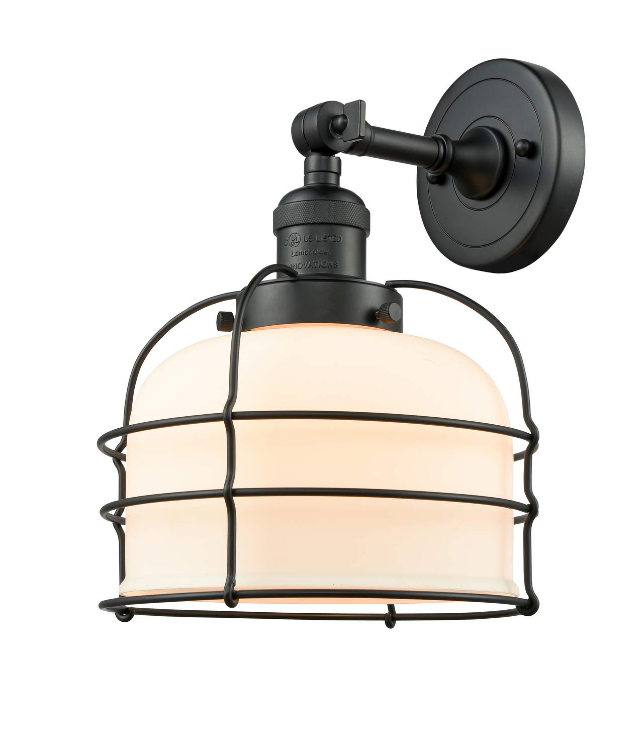 Innovations INNO203-BK-G71-CE-LED Modern Black LED Wall Sconce Light Fixture - Energy Efficient Indoor/Outdoor Lighting for Bedroom, Hallway, Porch & Patio