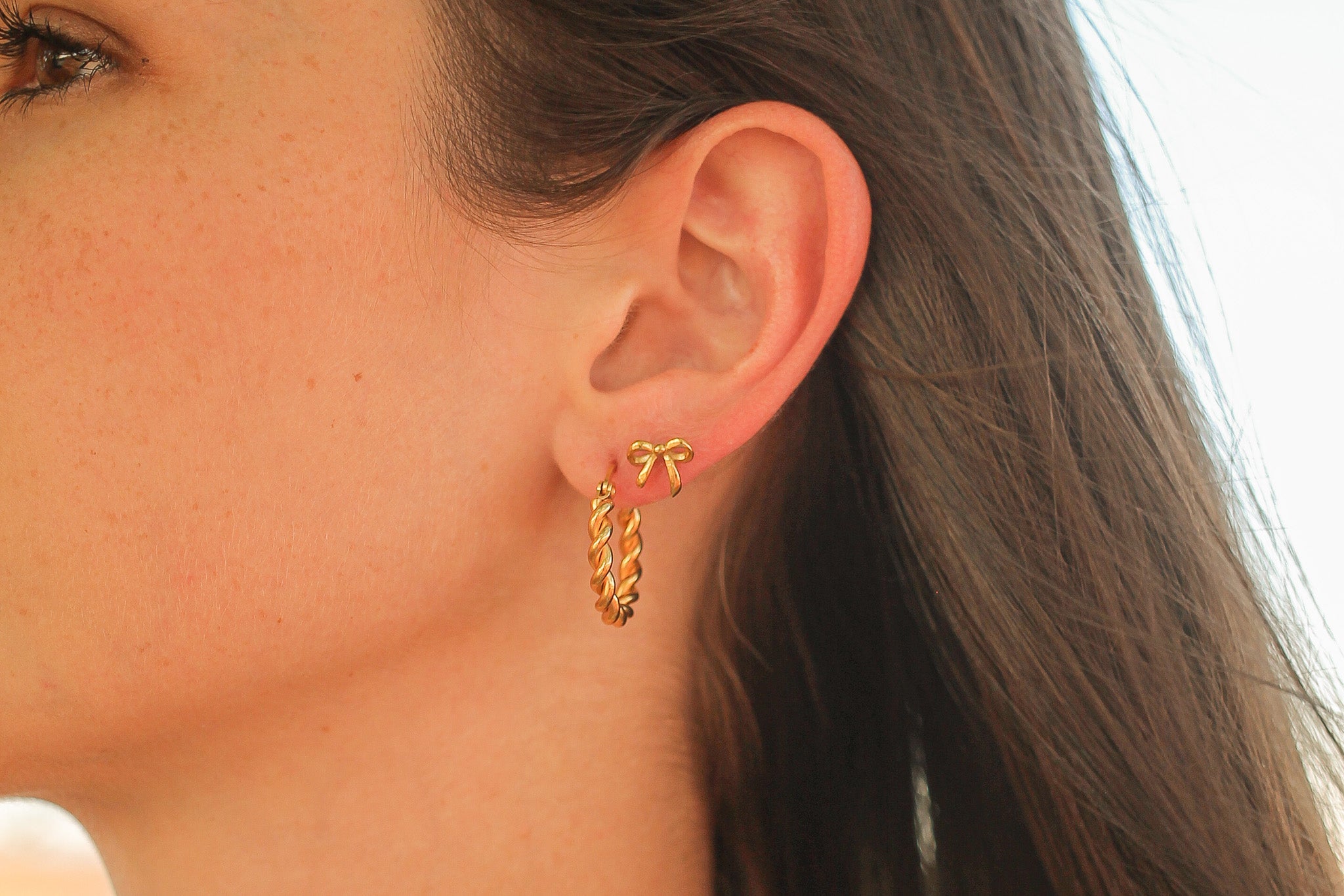 Gold Bow Flat Back Stud Earrings - Elegant & Dainty Jewelry for Women & Girls - Perfect for Parties, Weddings & Everyday Wear