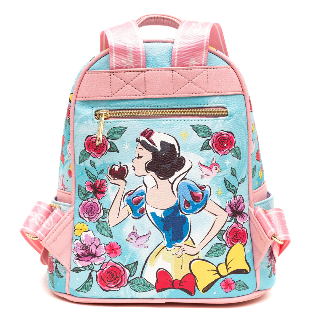 Snow White Mini Backpack for Women - Cute Small Rucksack Purse with Adjustable Straps | Perfect for Travel, School, and Everyday Use
